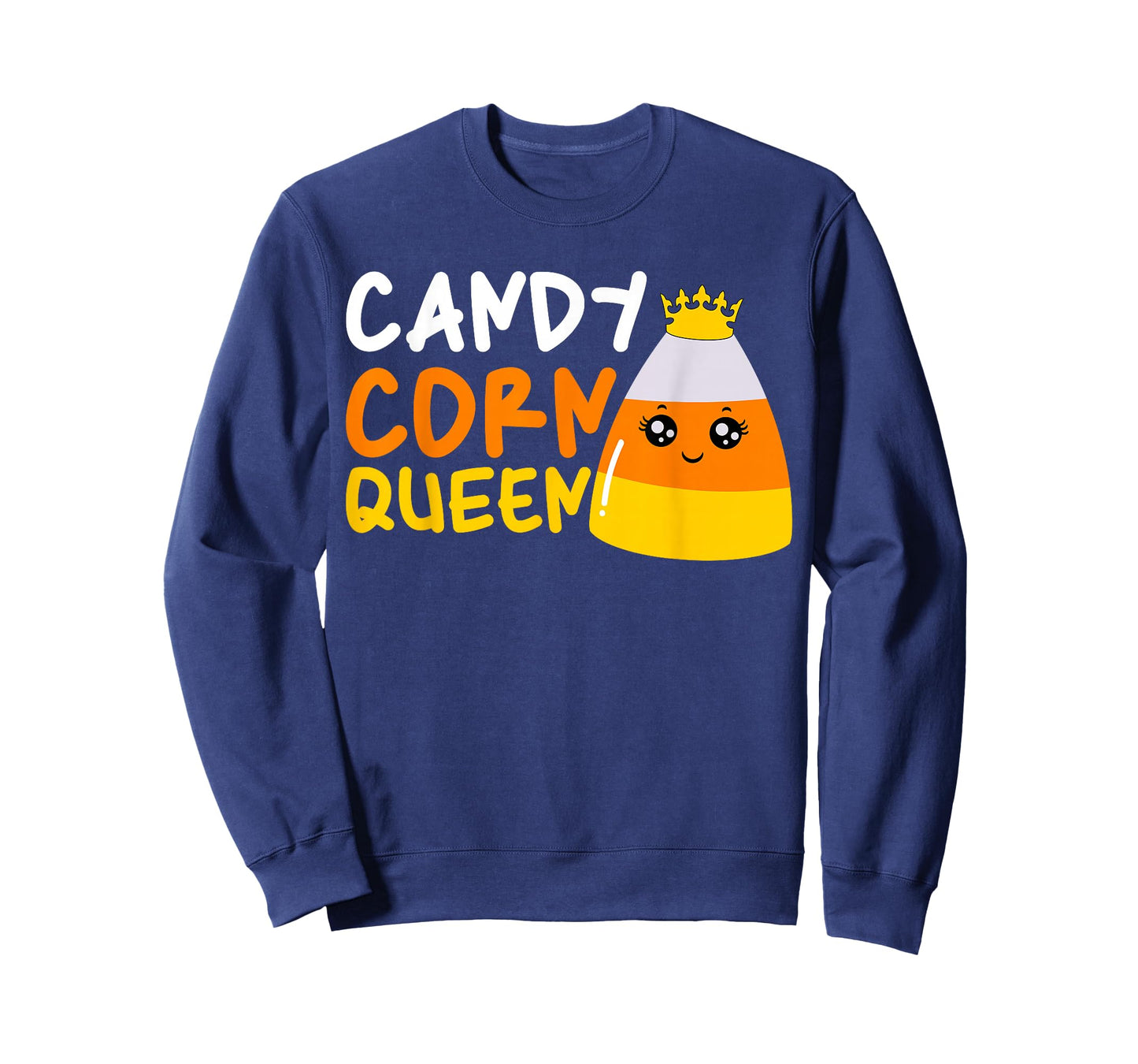 Candy Corn Queen Costume Halloween Cute Kawaii Crown Girls T-Shirt