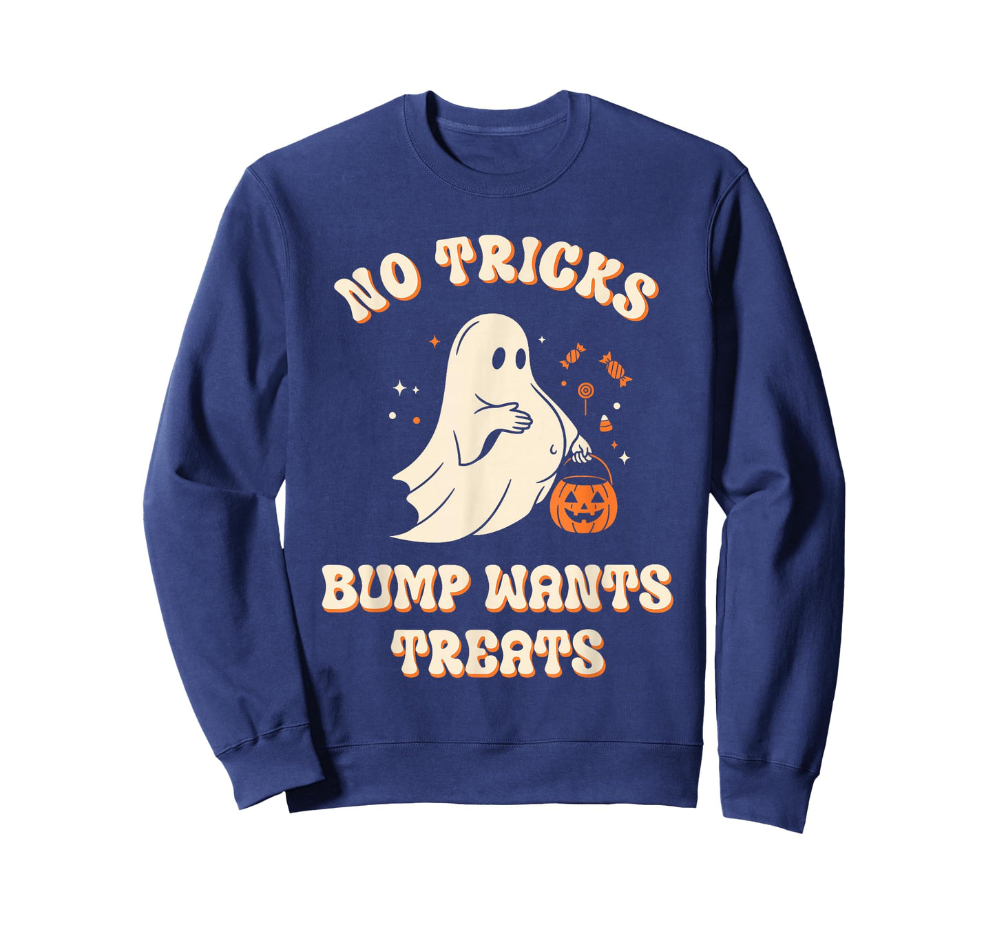 Pregnant Ghost Lazy Trick Or Treat Dress Funny Halloween T-Shirt