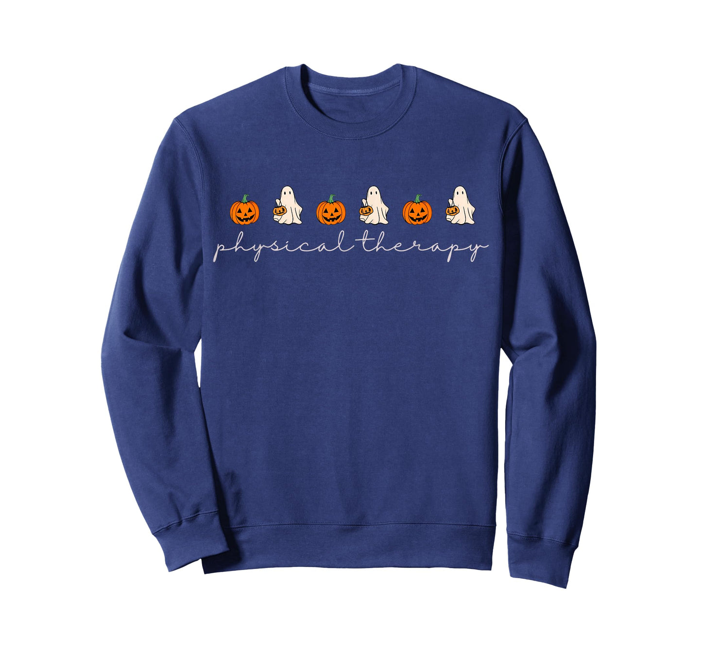 Physical Therapy Pumpkin Fall Ghost Halloween PT Therapist T-Shirt
