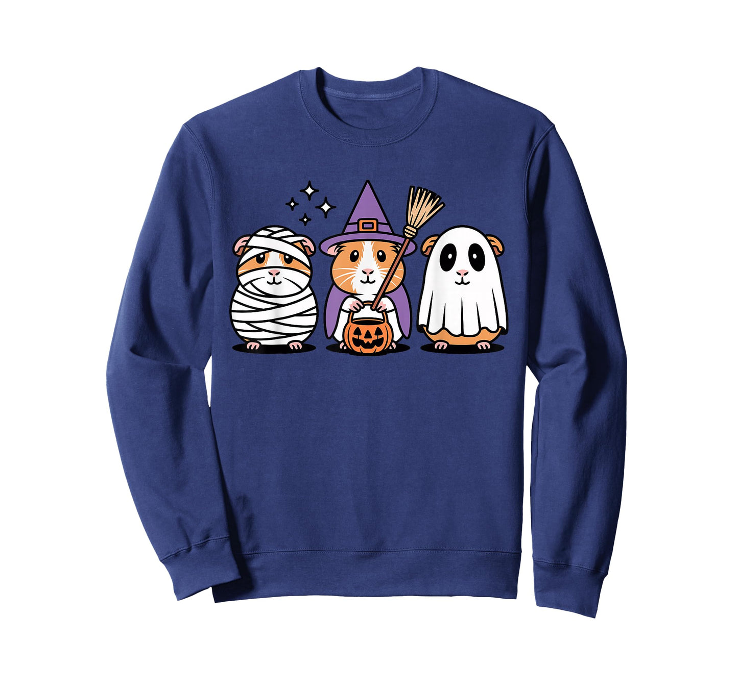 Cute Guinea Pig Halloween Witch Mummy Ghost T-Shirt