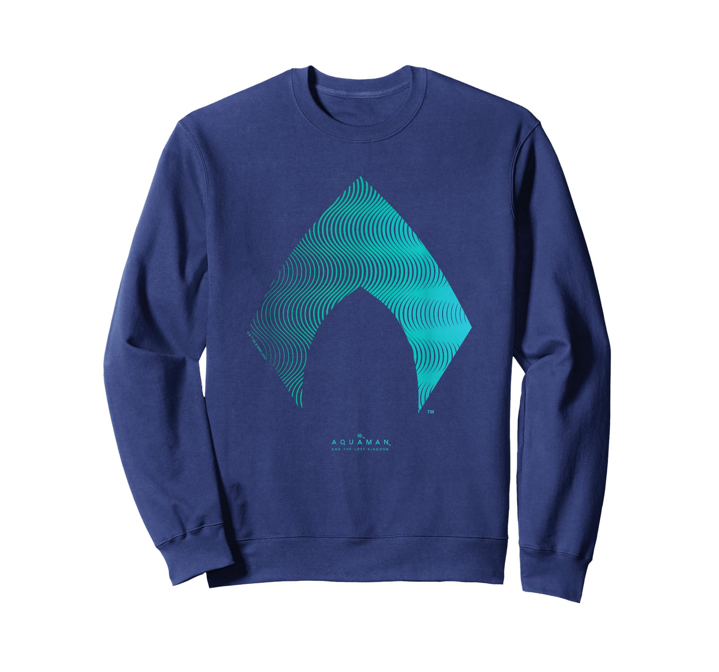 Aquaman And The Lost Kingdom Distressed Wavy Neon Emblem T-Shirt