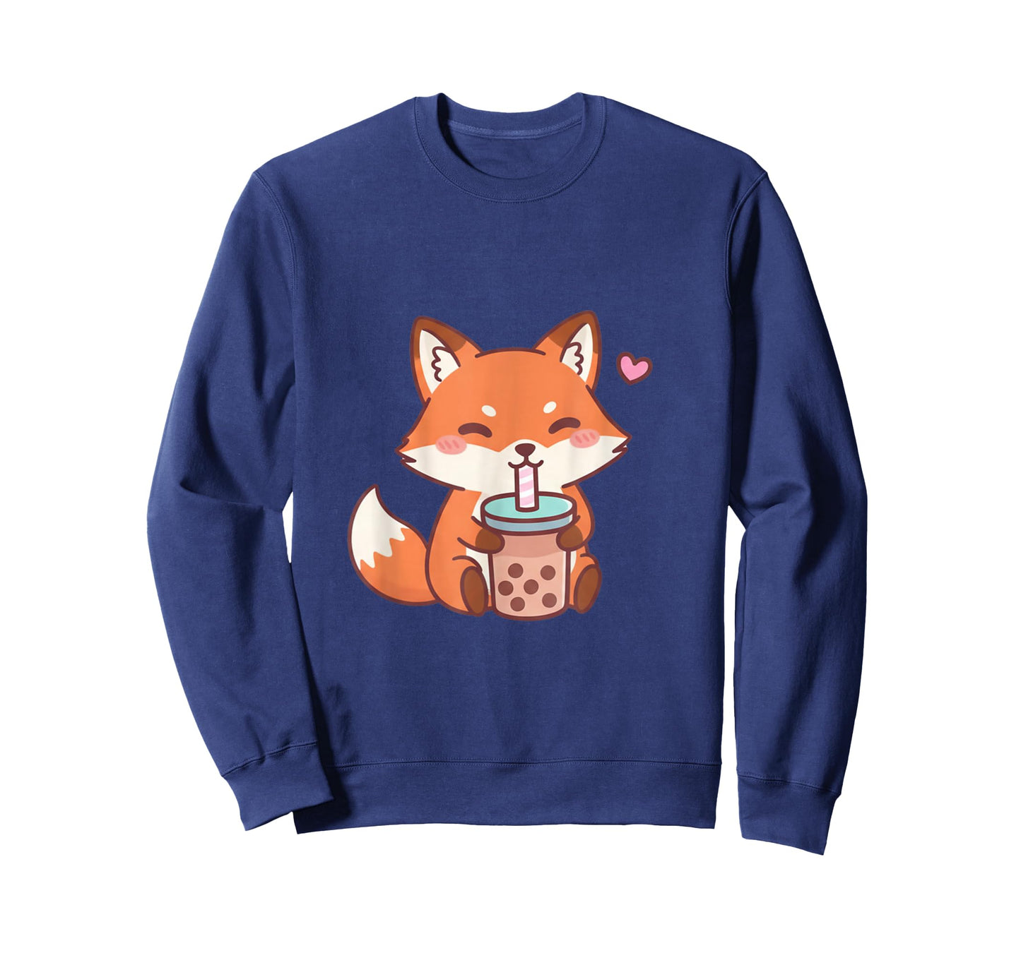 Cute Fox Kawaii Anime Drinking Bubble Tea Lover Girls T-Shirt