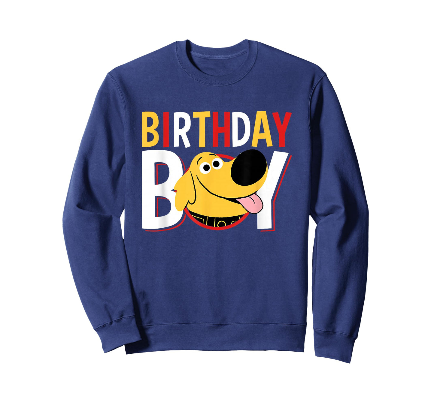 Disney Pixar Up Birthday Boy Cute Dug Big Chest Text Logo T-Shirt
