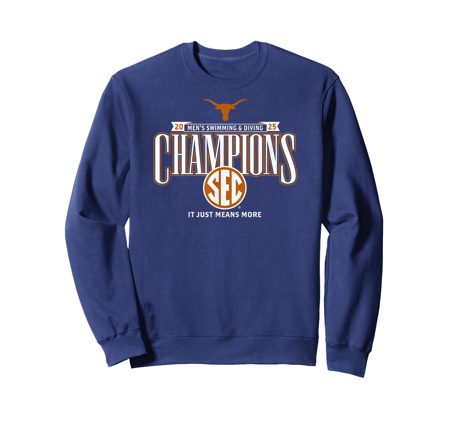 Texas Longhorns Men's Swimming & Diving SEC Champs 2025 T-Shirt