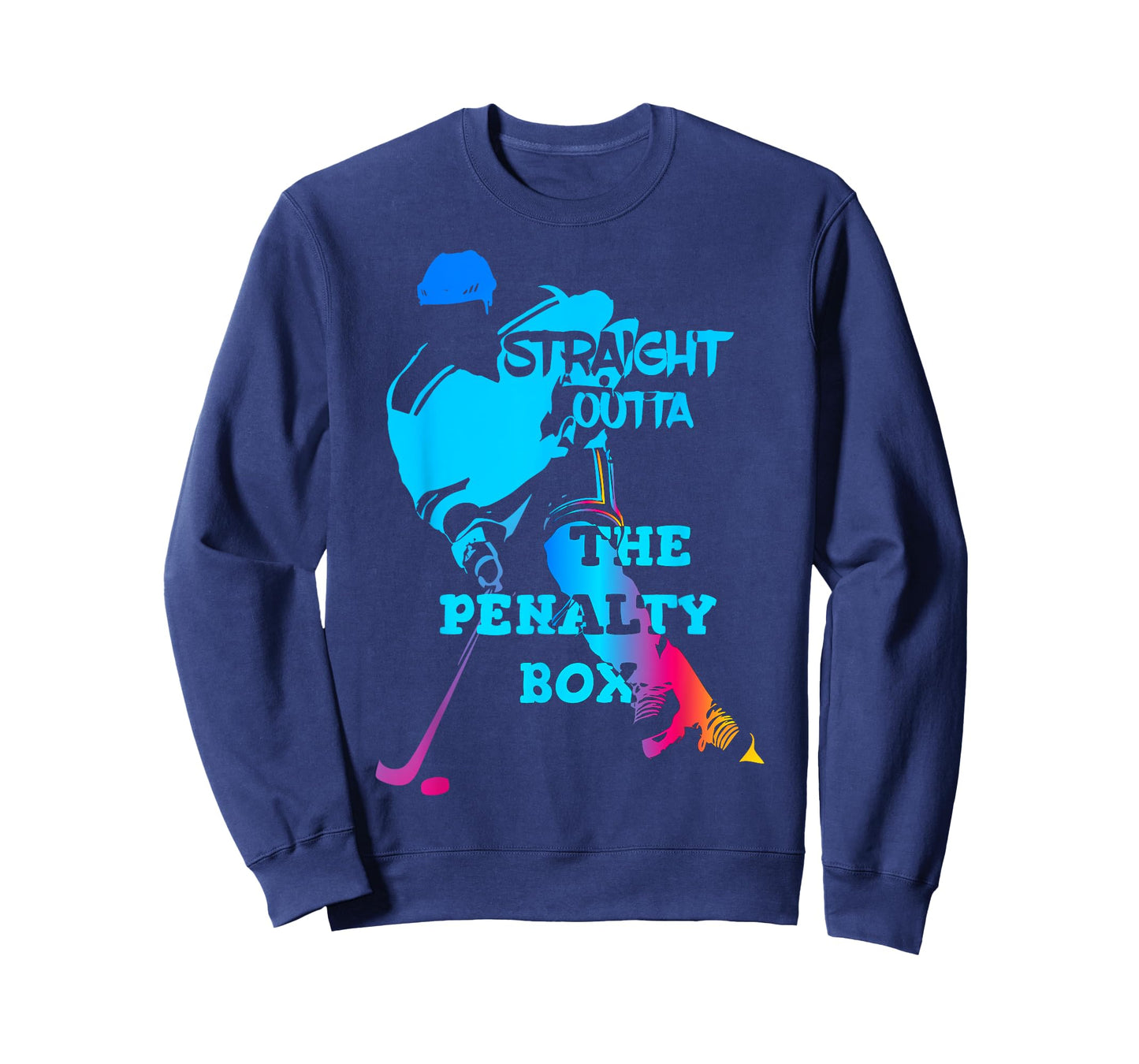 Straight Outta The Penalty Box T-Shirt Funny Ice Hockey Gift T-Shirt