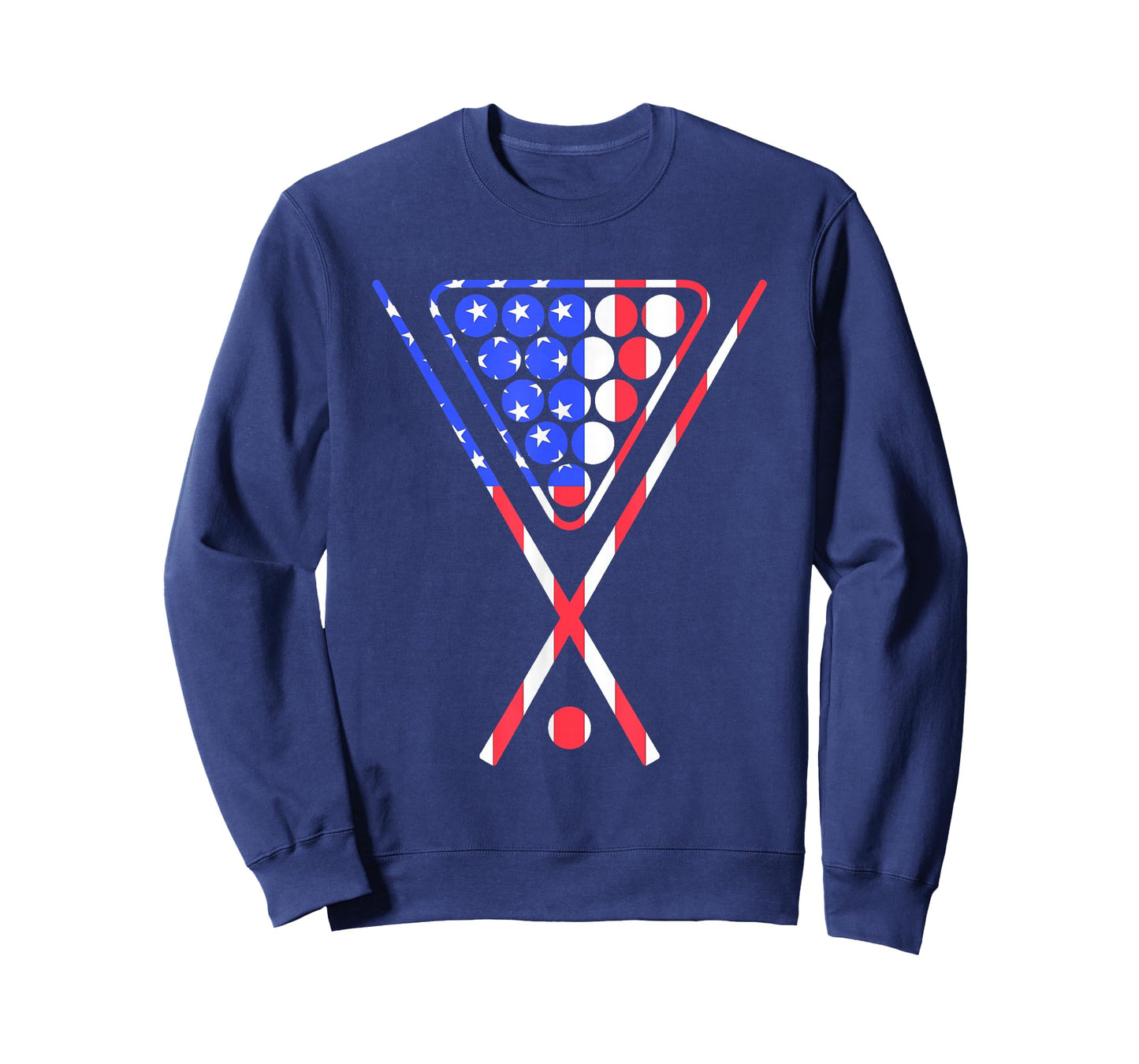 American Flag Billiards Pool Cue and Rack Design GIft T-Shirt