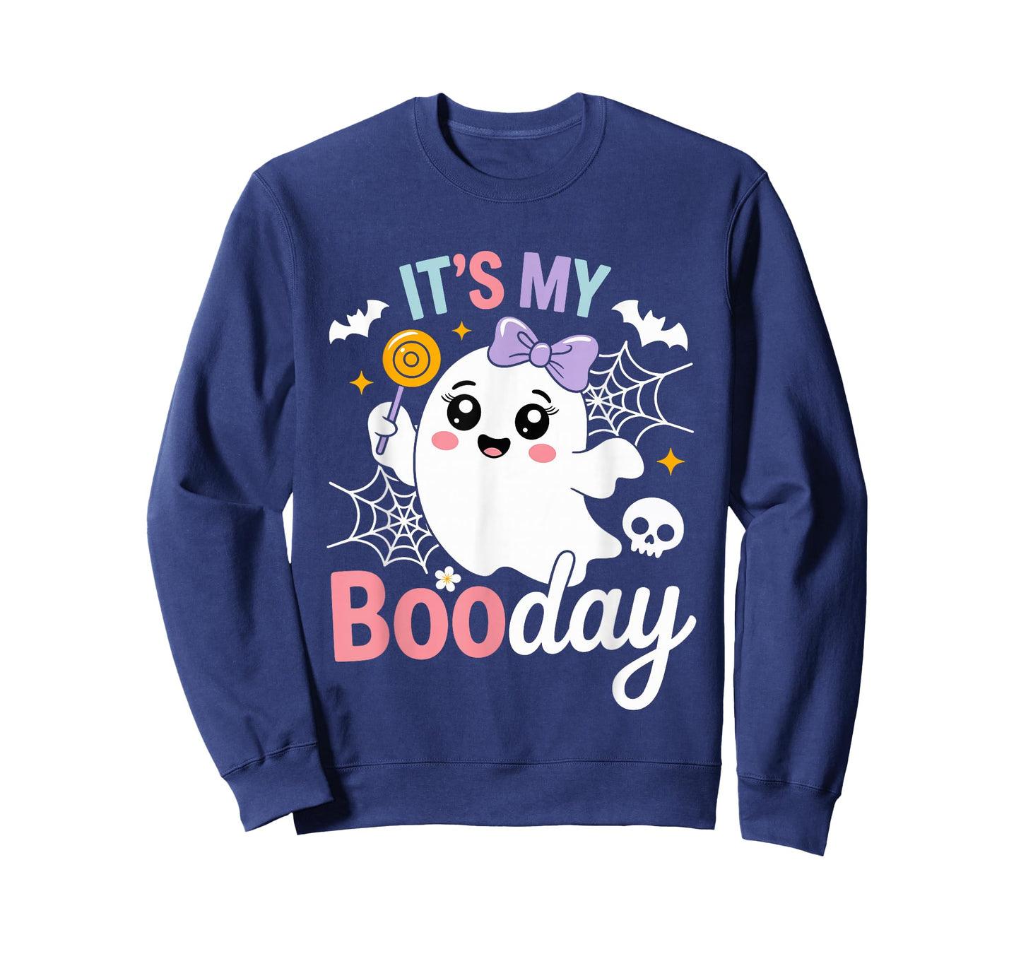 Funny Its My Boo Day Cute Halloween Birthday Ghost Pink Bow T-Shirt