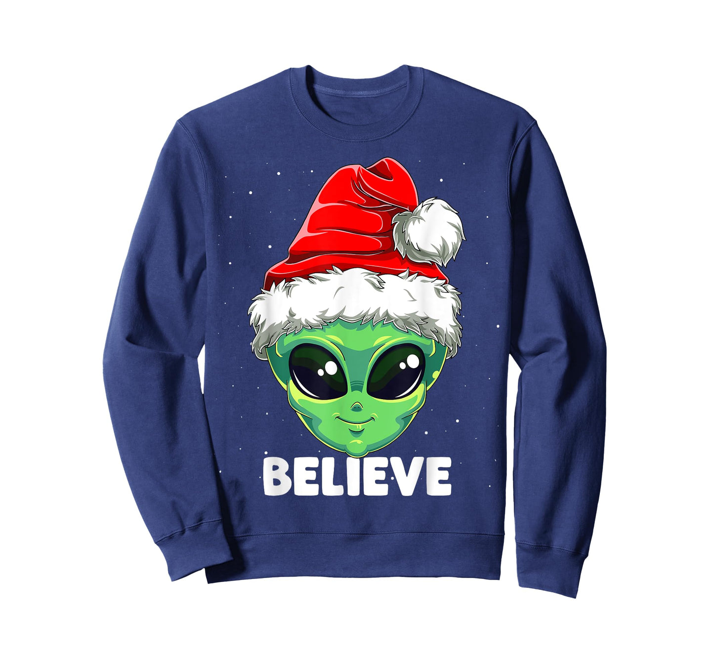 Christmas Alien Santa Costume Funny UFO Santa Hat Xmas Kids T-Shirt