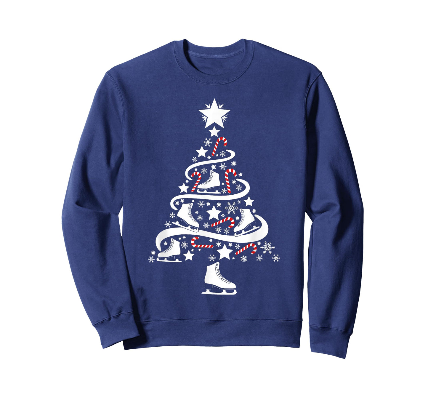 Ice Skating Christmas Tree Holiday Skater Winter Sports T-Shirt