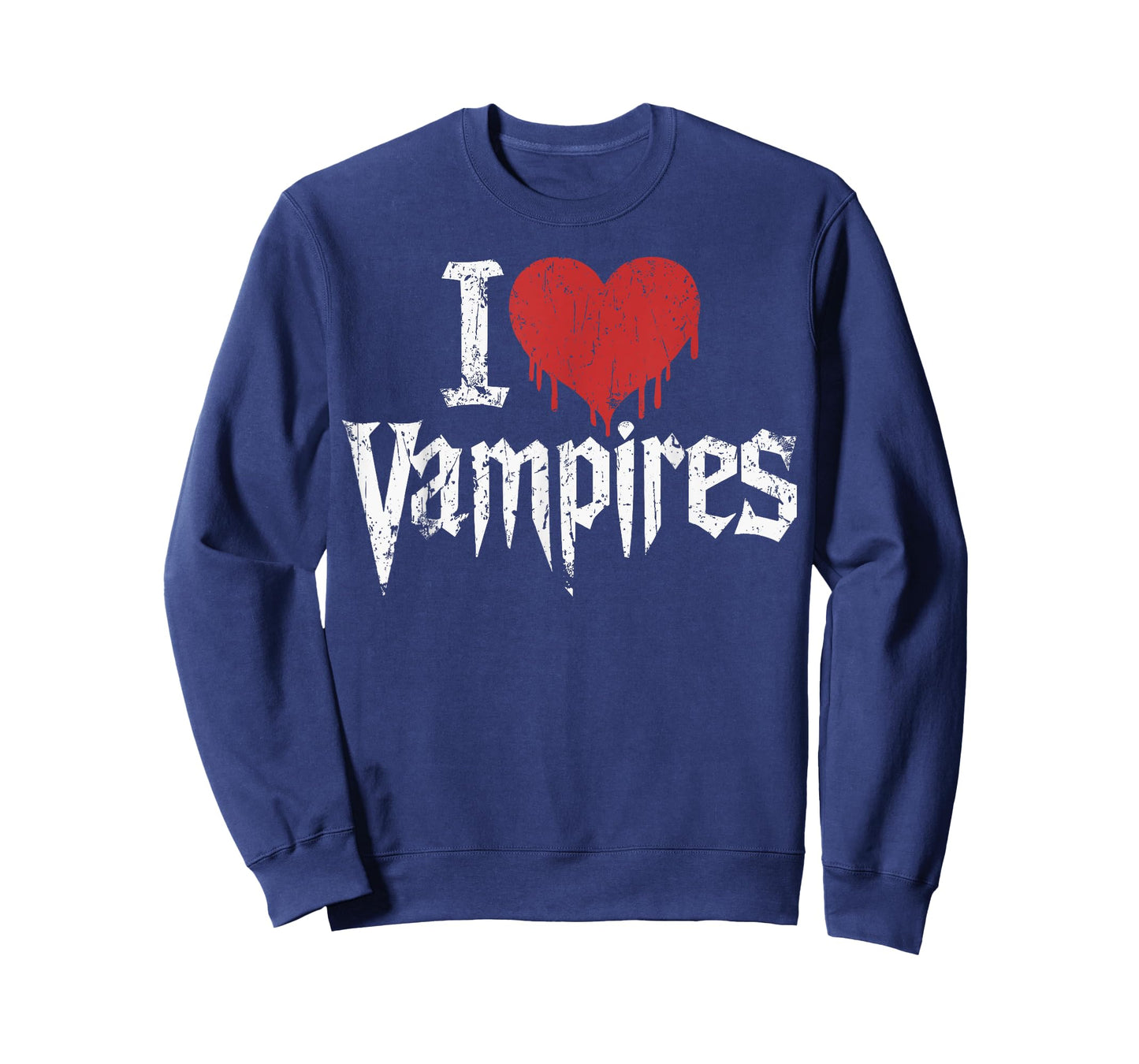 I Love Vampires I Red Heart Vampires Grunge Halloween Horror T-Shirt