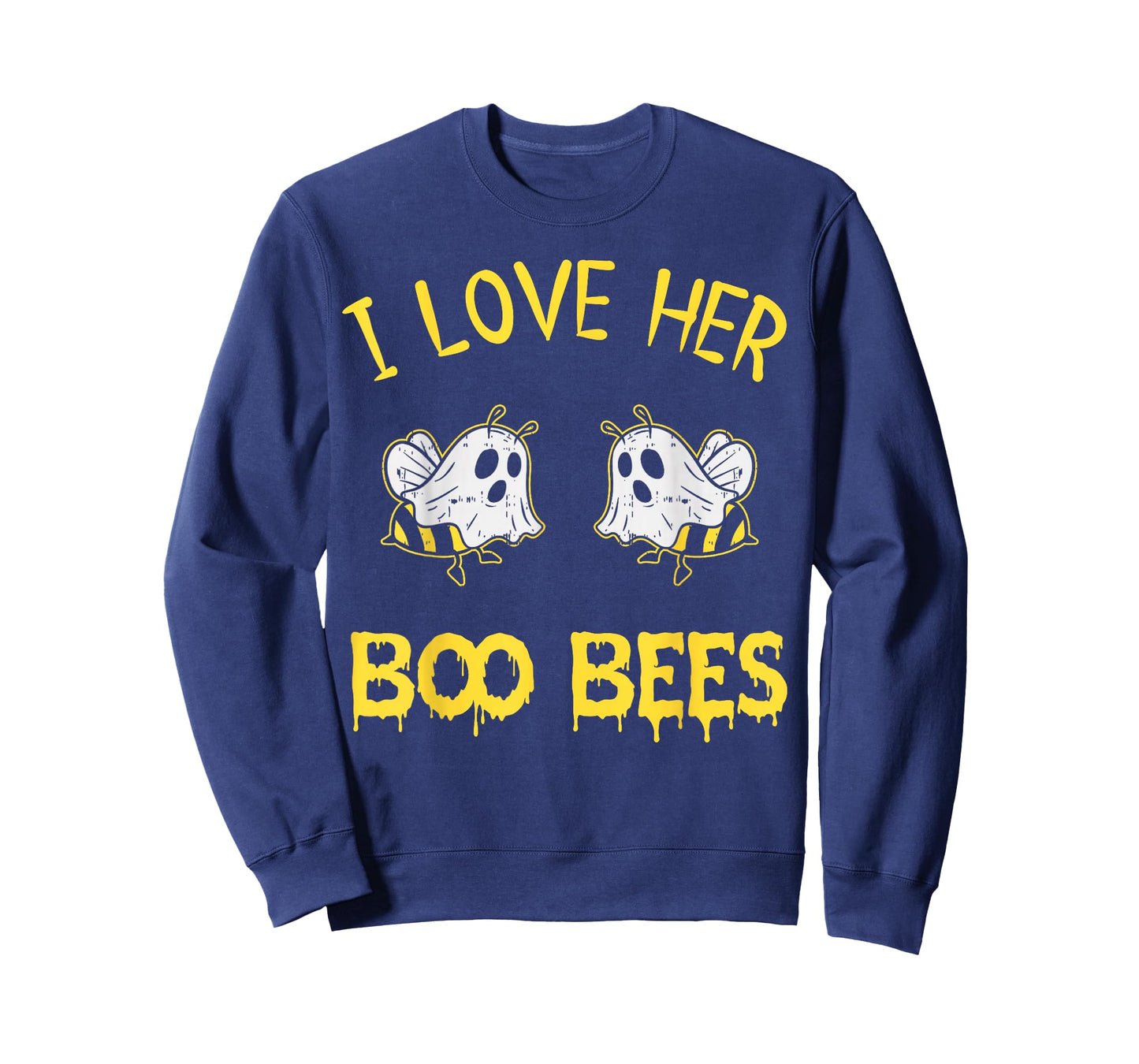 I Love Her Boo Bees Couples Halloween Adult Costume His Men T-Shirt