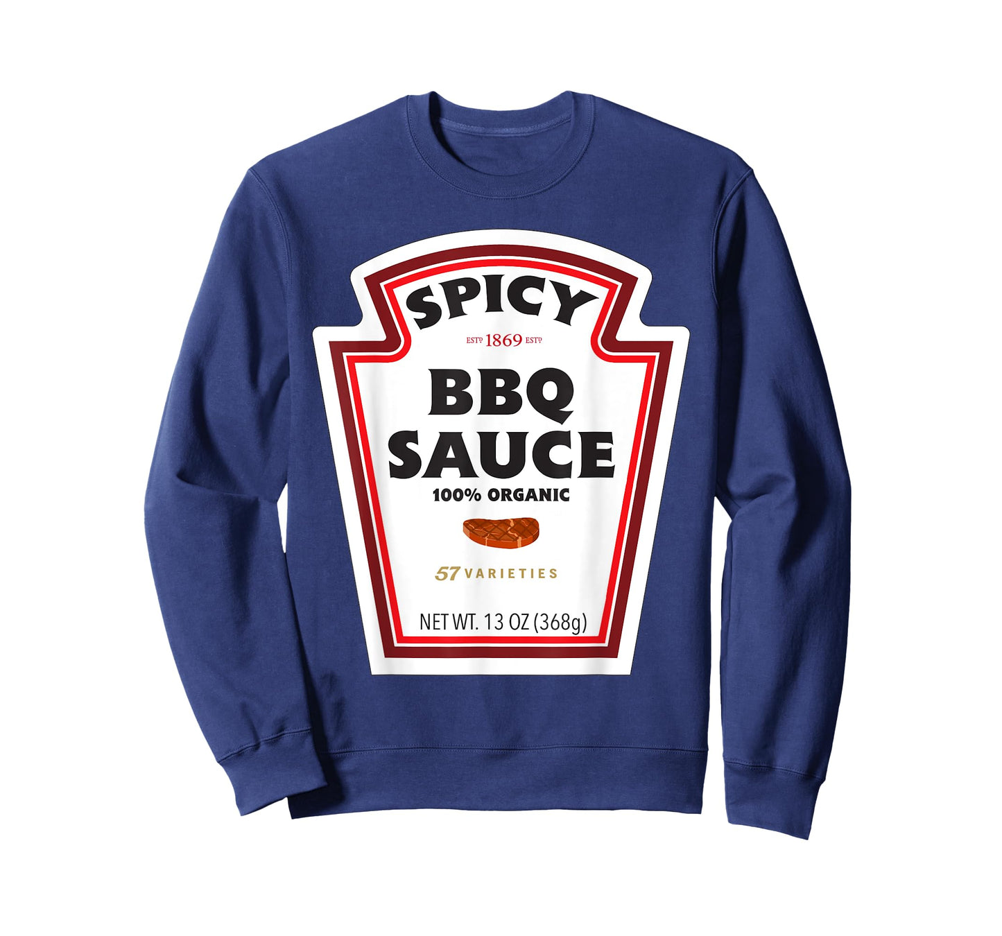 Spicy BBQ Sauce Bottle Label Funny Halloween Costume Outfit T-Shirt