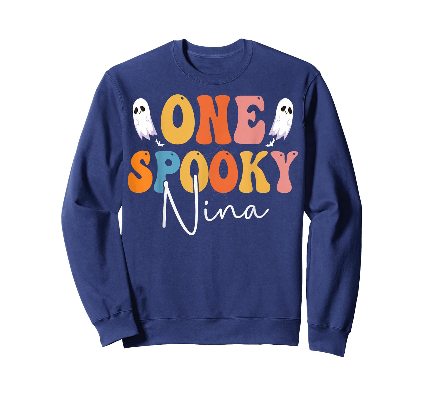 One Spooky Nina Groovy Funny Women Ghost Boo Halloween T-Shirt