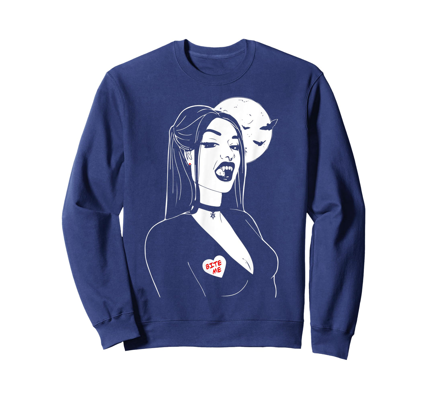 Vampire Girl Bite Me, Art Desing Tee, Beauty Vamp T-Shirt