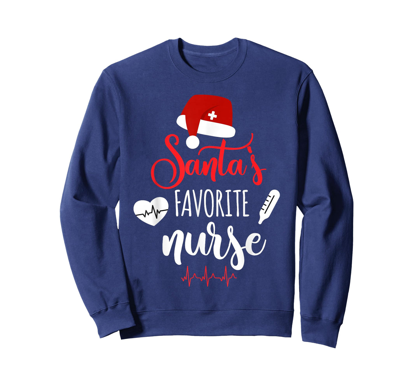 Nurse Christmas Santa's Favorite Nurse Xmas Scrub Top T-Shirt