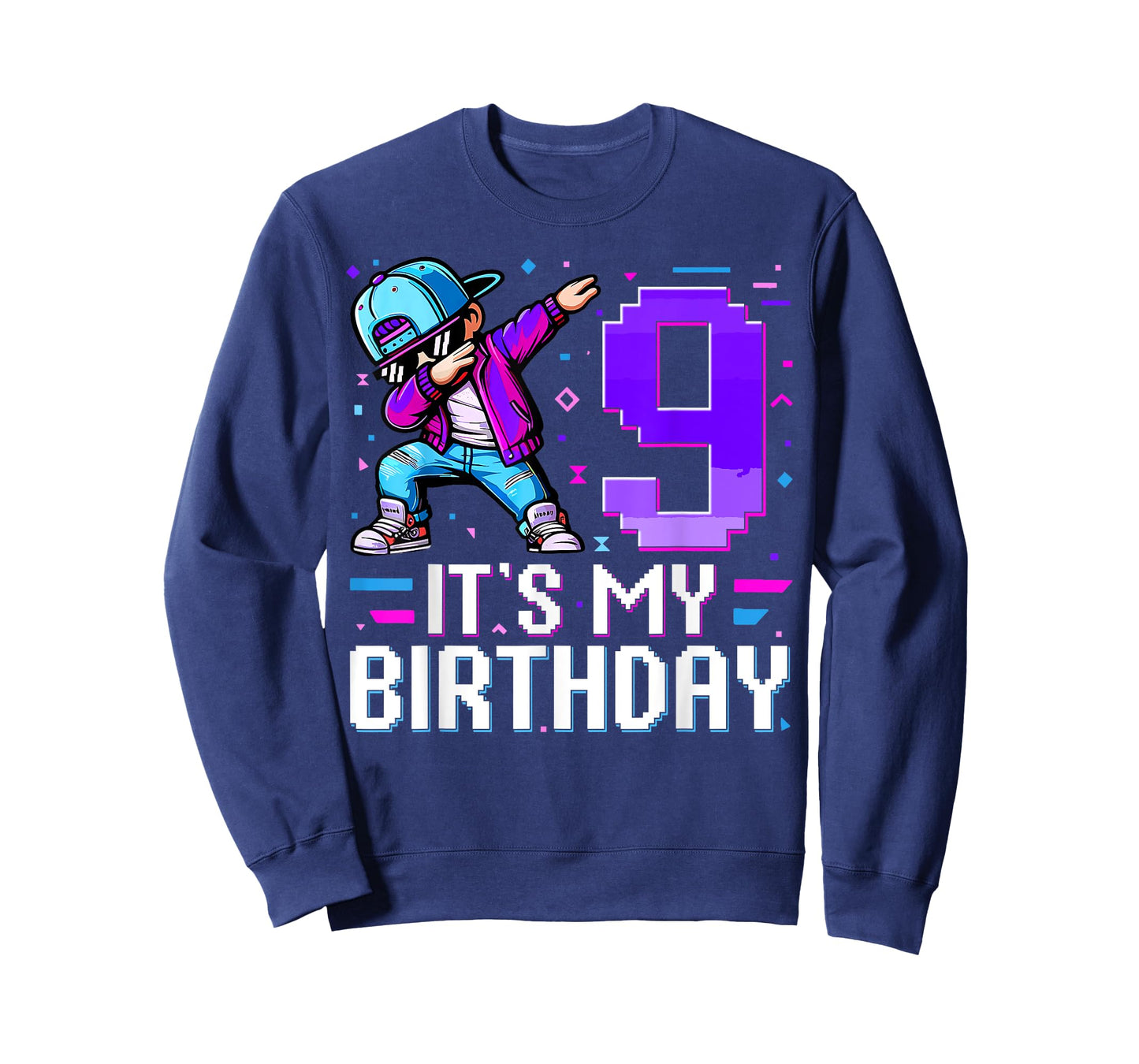 It's My Birthday 9th Birthday Boy Dabbing 9 Year Old Gaming T-Shirt
