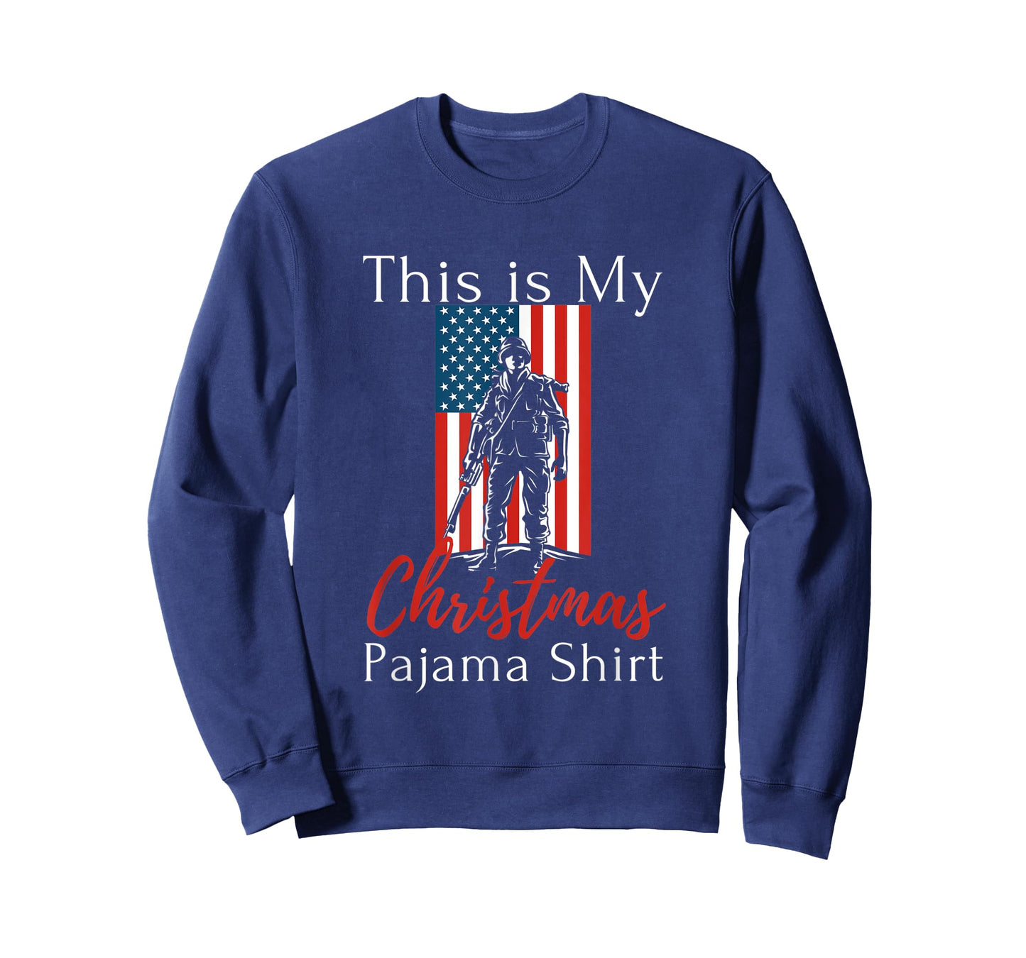 This Is My Christmas Pajama American Veteran Soldier USA T-Shirt