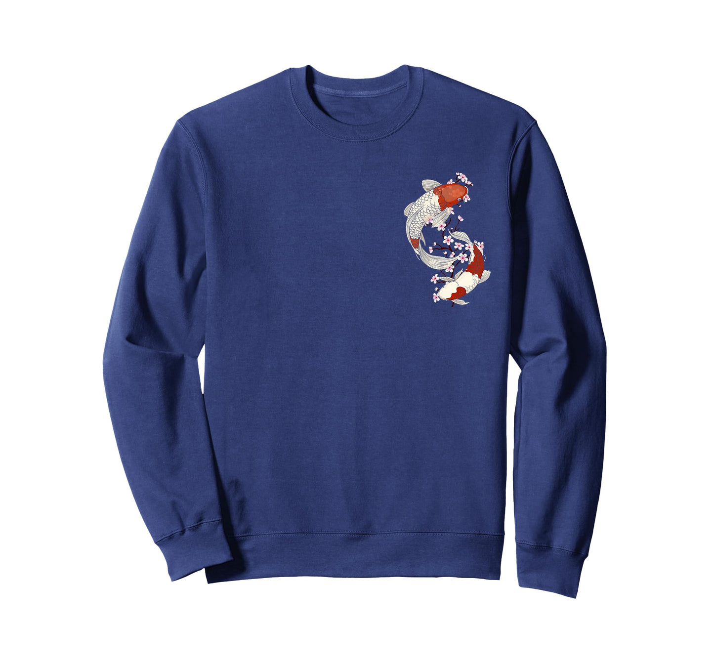 Japanese Koi Fish and Cherry Blossom Floral Art T-Shirt
