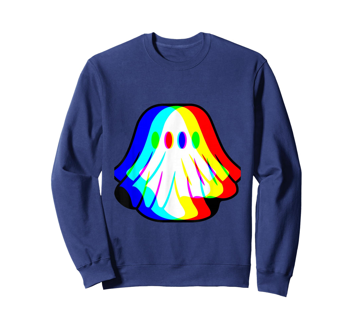 Funny Ghost Trippy Vaporwave Halloween Techno Rave Party T-Shirt