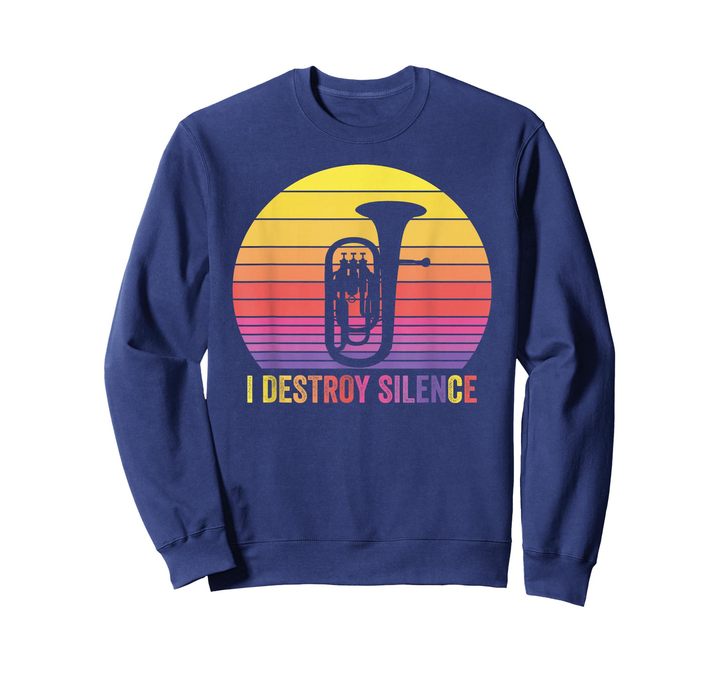 Baritone Retro Vintage I DESTROY SILENCE Funny Euphonium T-Shirt