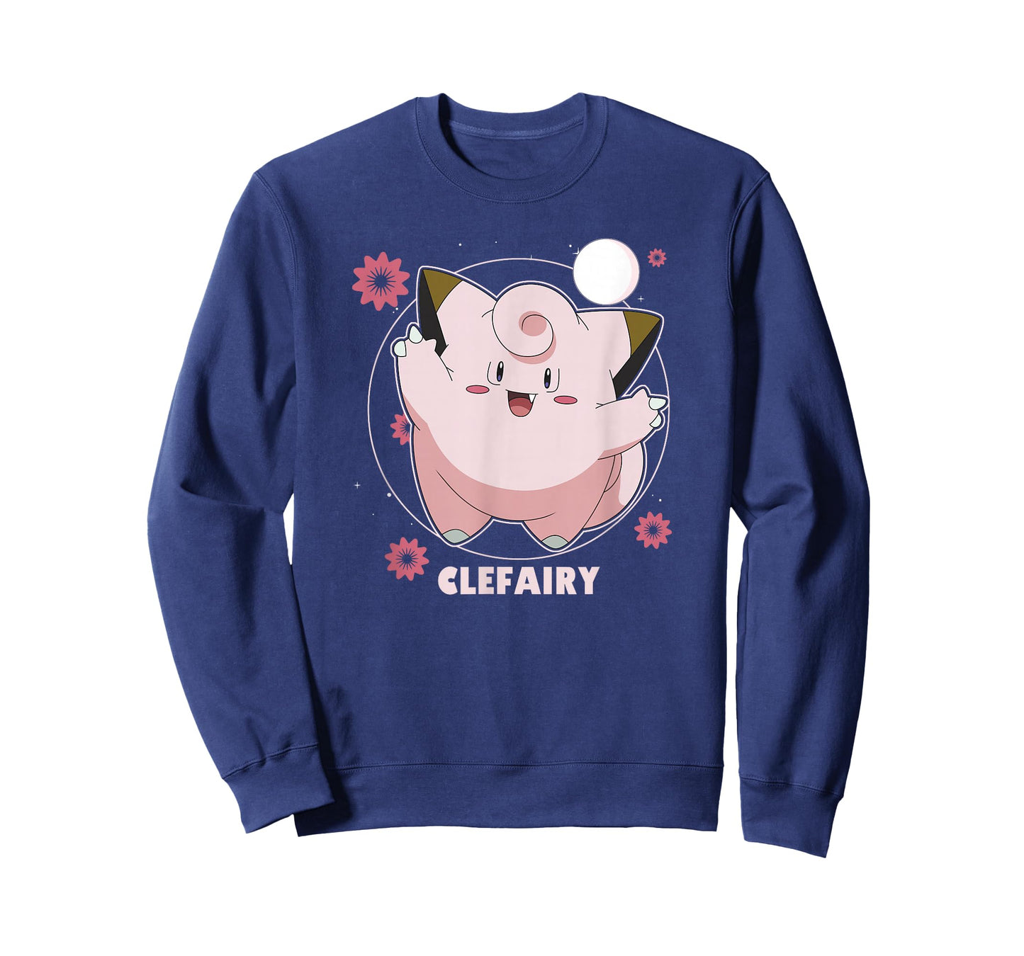 Pokémon Clefairy Happy Bubble Floral Portrait T-Shirt