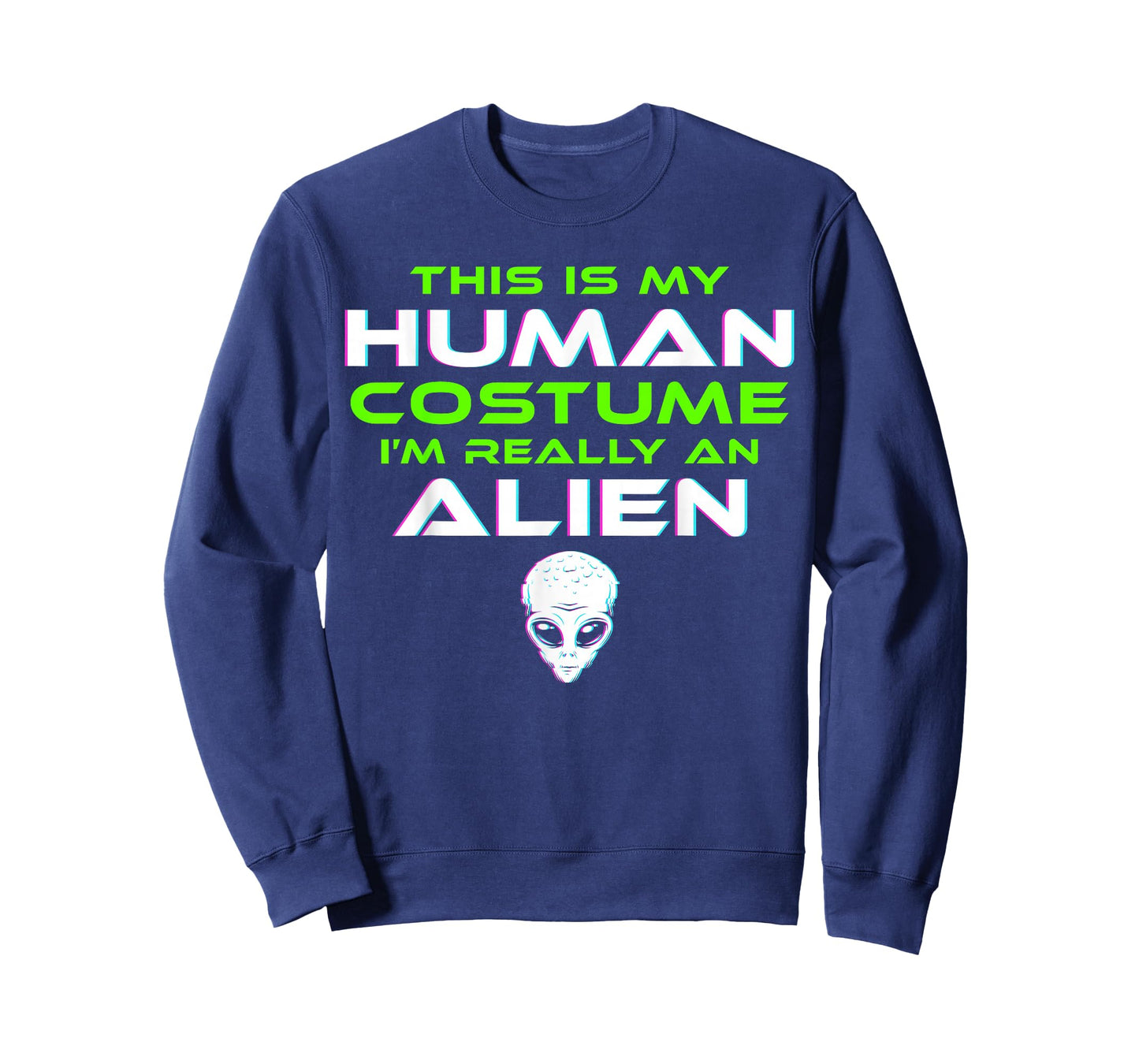 Alien Costume Halloween Funny Kids Men Women T-Shirt