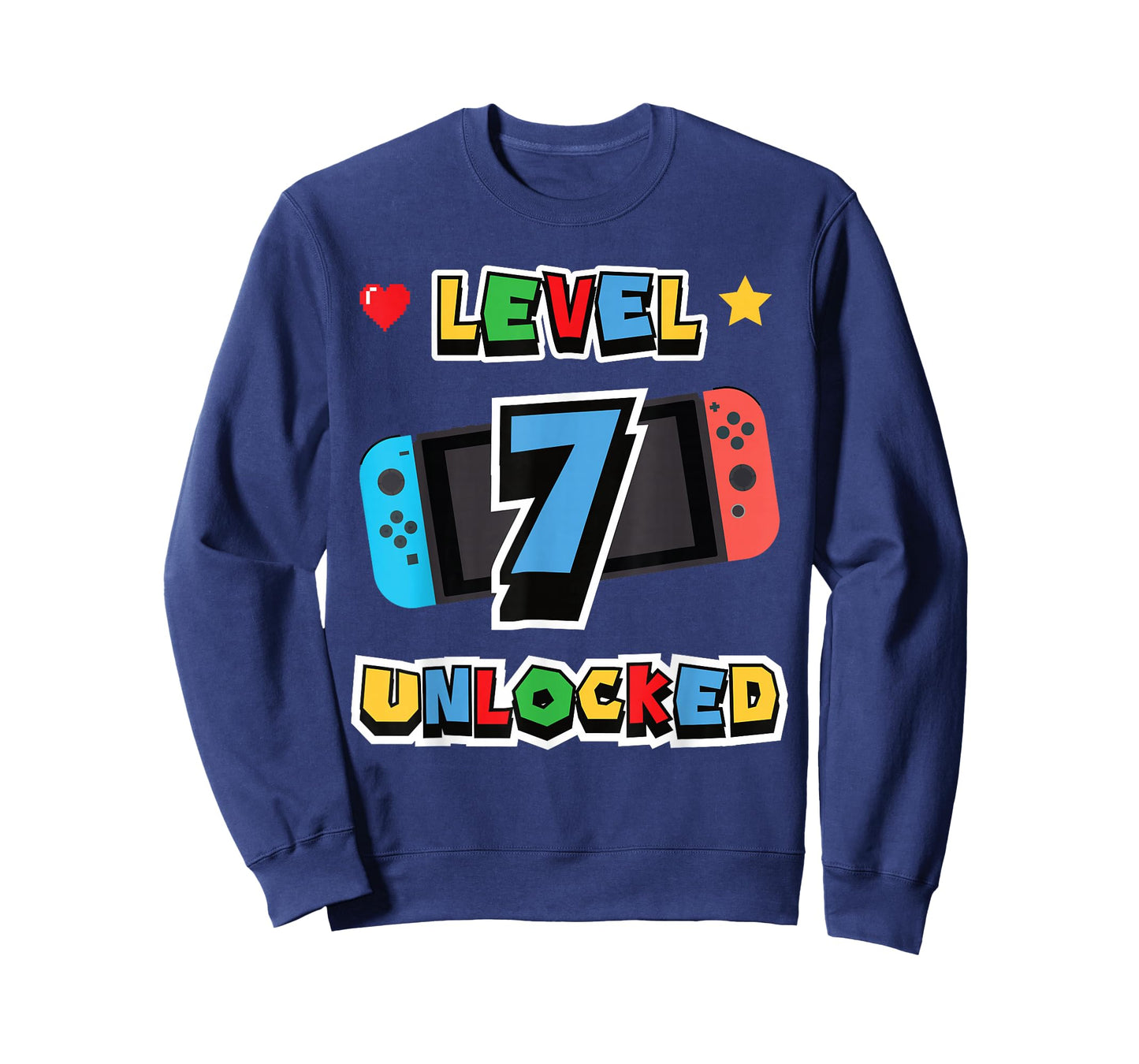 Level 7 Unlocked 7th Birthday Kids Video Game 7 Years Old T-Shirt