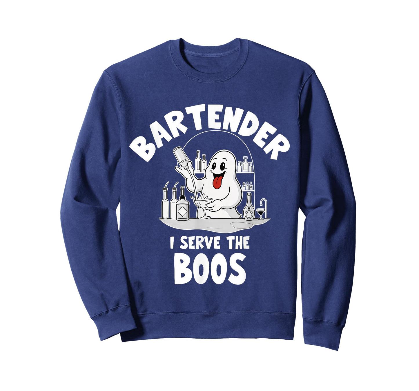 Bartender Halloween Costume I Serve The Boos Men Women T-Shirt