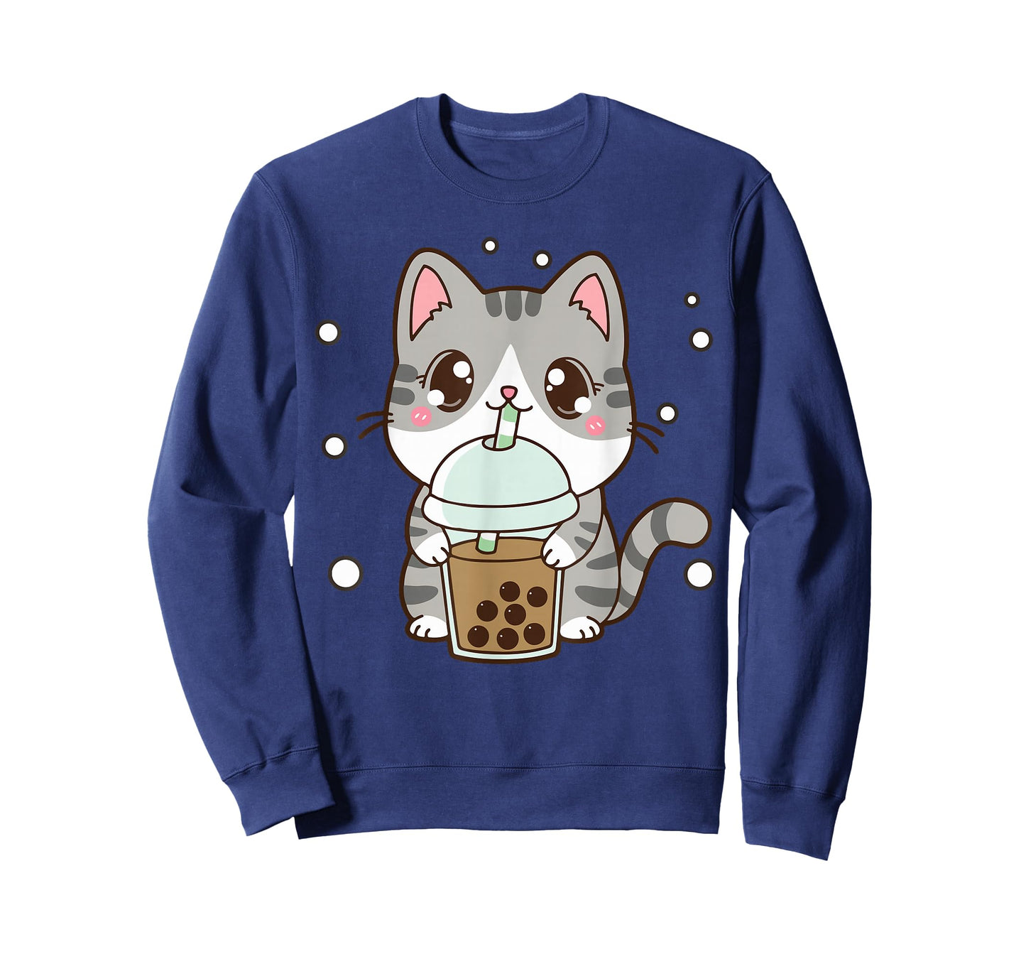 Cat Boba Tea Cat Women Teen Girl Japanese Anime Cute Graphic T-Shirt