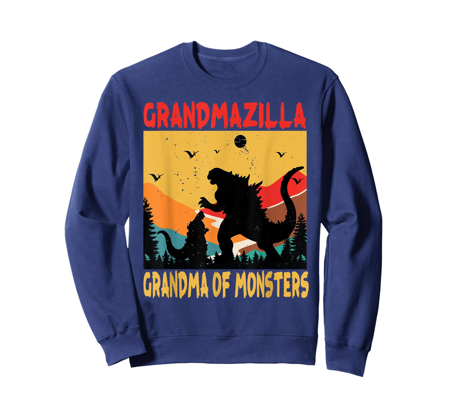 Grandmazilla Grandma Of Monsters Women Halloween Christmas T-Shirt