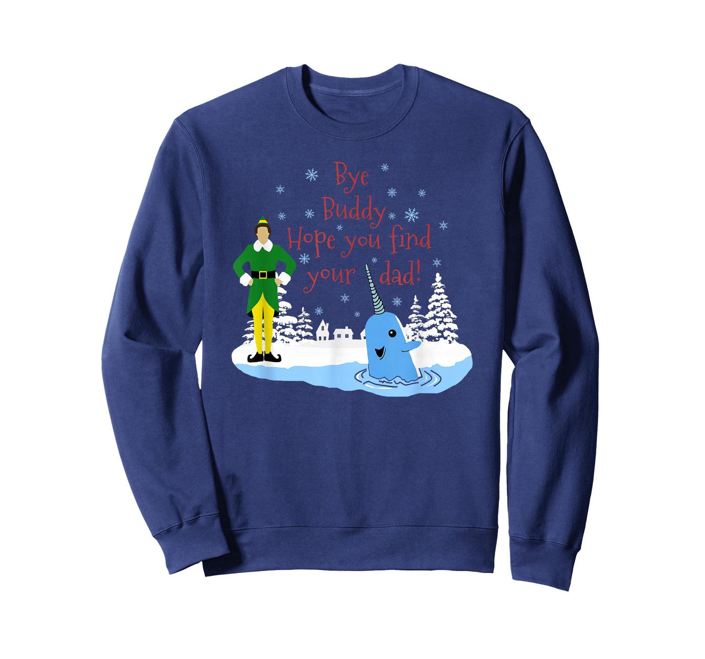 Happier Holidays Unisex-Kids Christmas Narwhal Elf T-Shirt