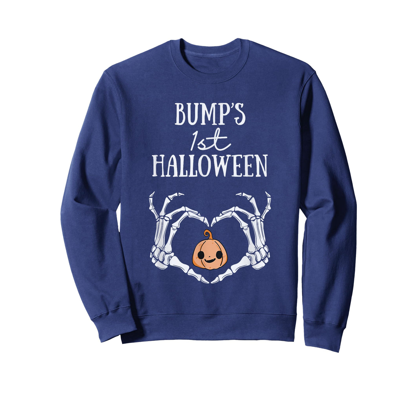 Bump's 1st Halloween Skeleton Hand Heart Pregnancy Baby T-Shirt