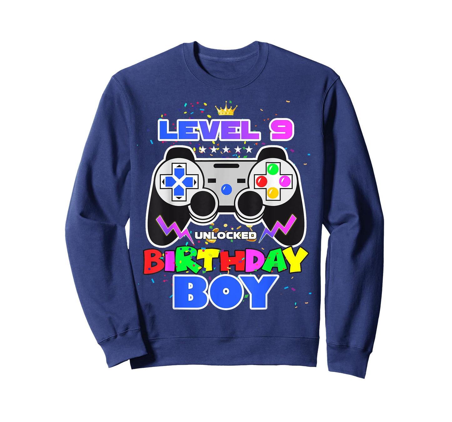 Level 9 Unlocked 9th Birthday Gamer Birthday Boy Video Game T-Shirt