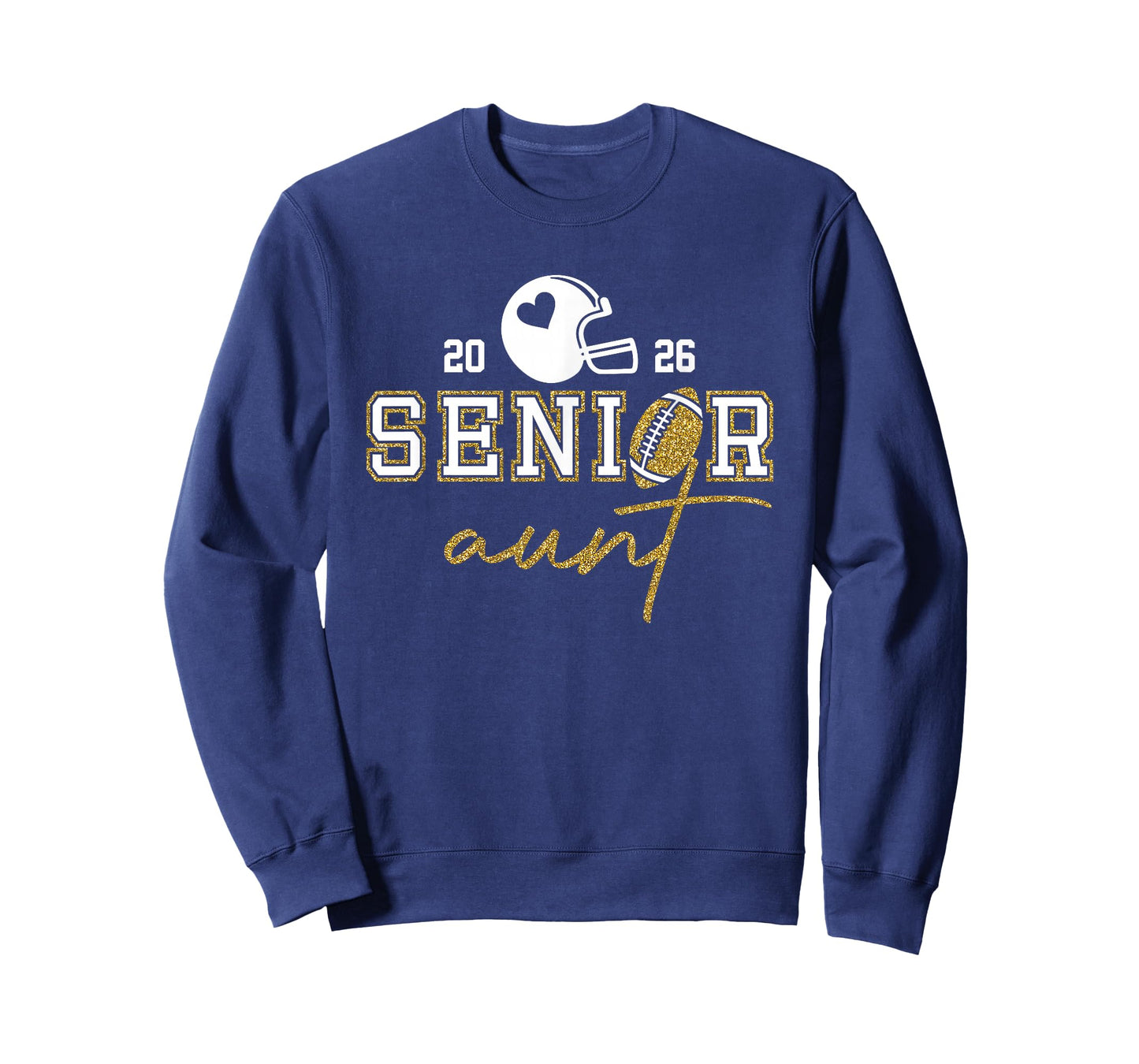 Senior Aunt Graduation Football Class of 2026 Family T-Shirt
