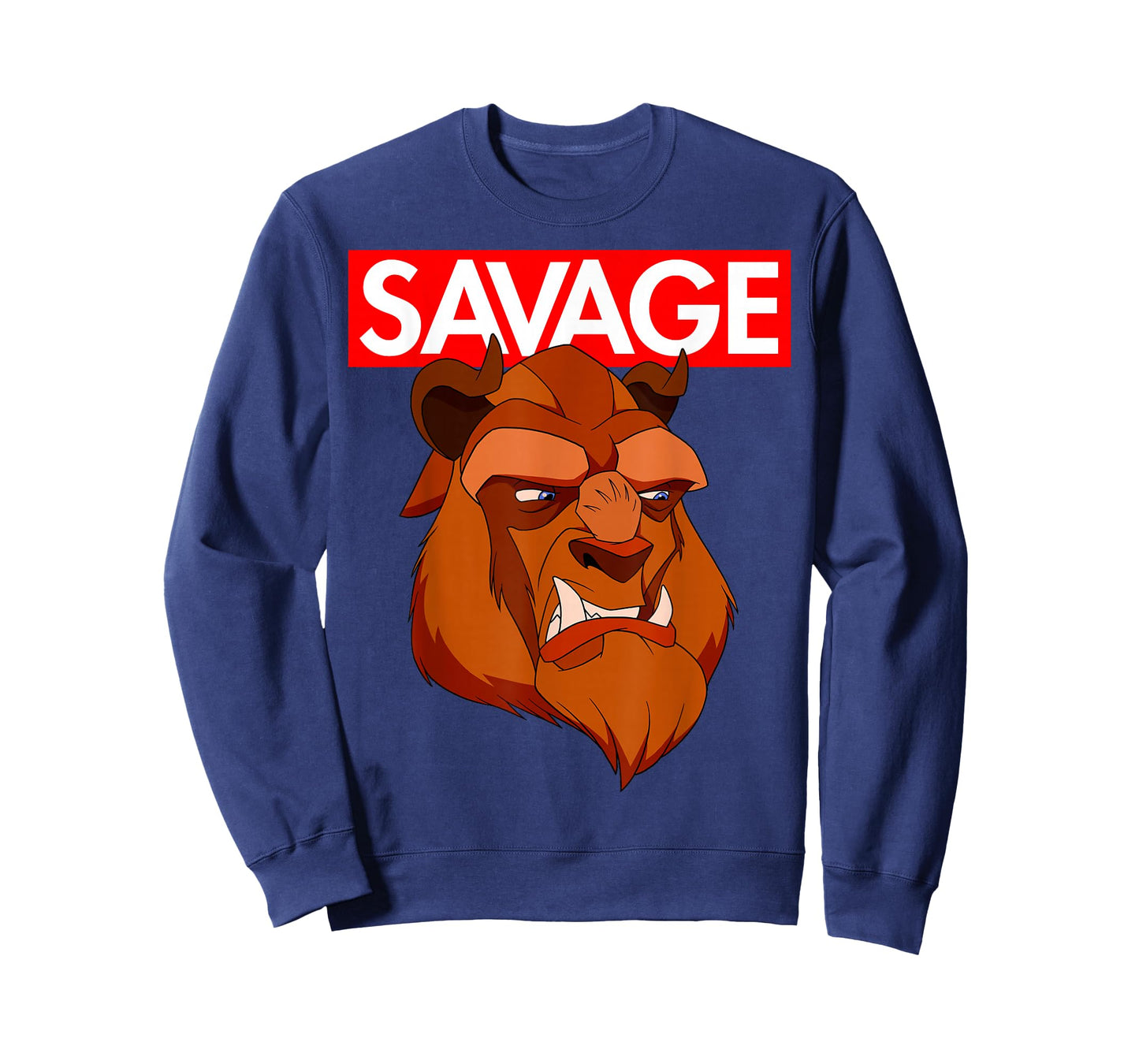 Disney Beauty & the Beast Savage Face Graphic T-Shirt T-Shirt