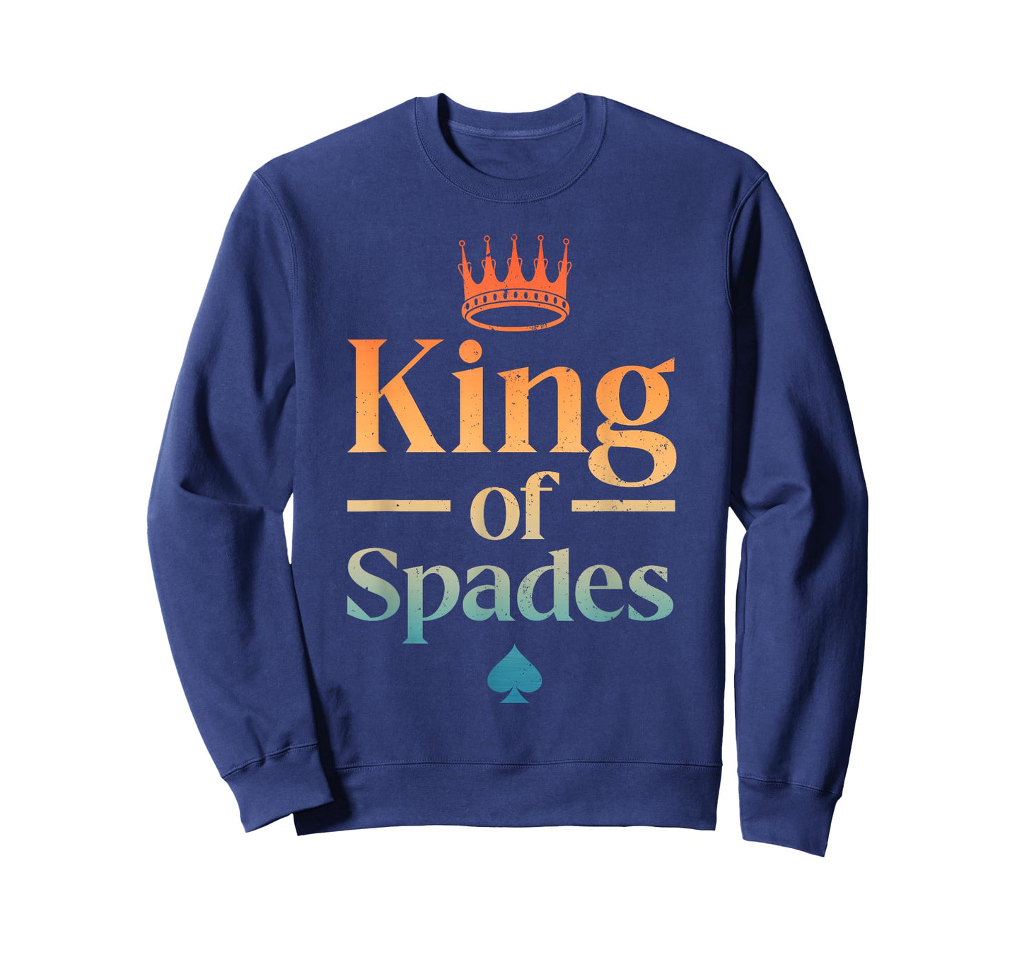 Cool King of Spades Art for Men Dad Card Game Spades Player T-Shirt