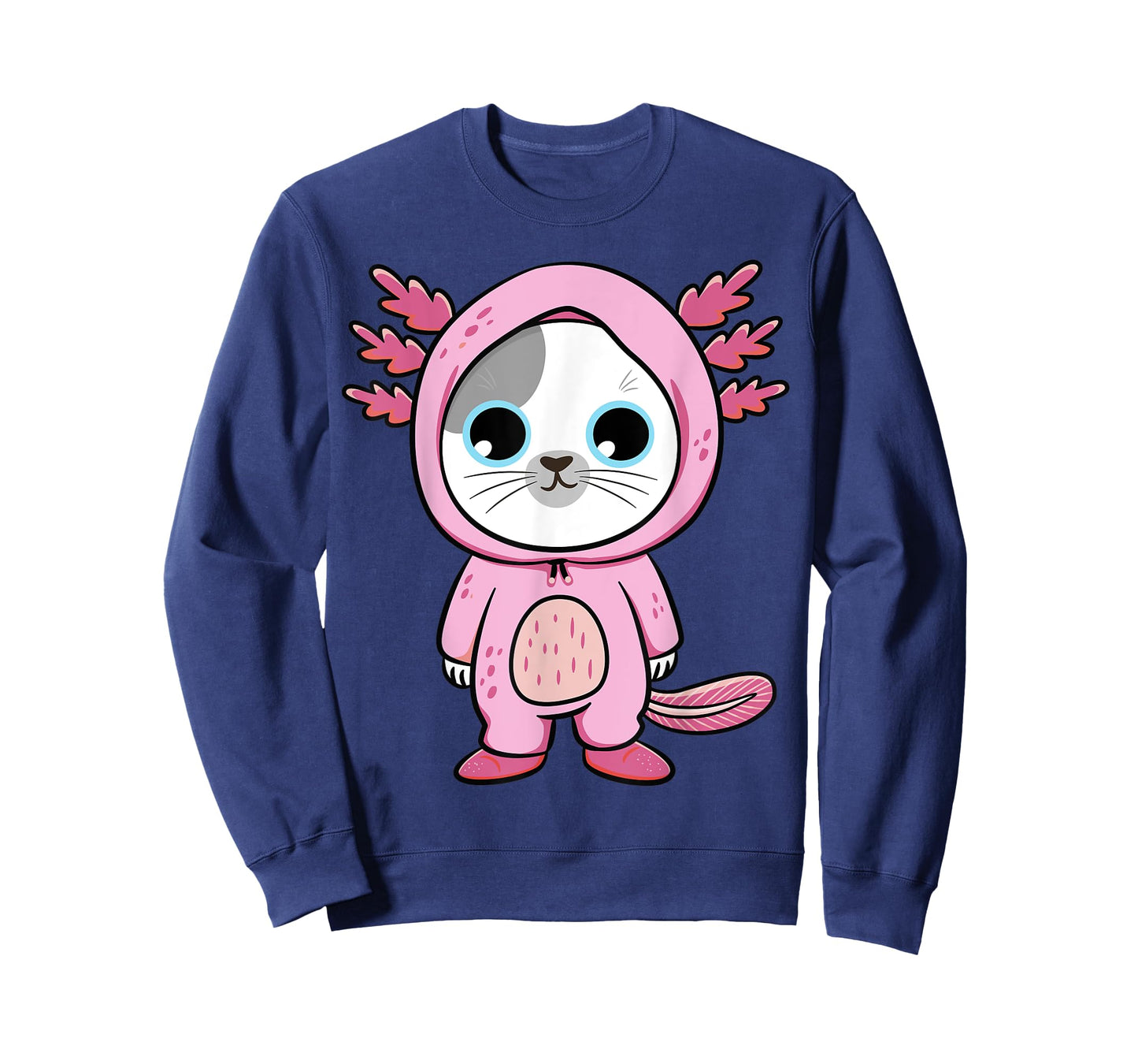 Kawaii Axolotl Cute Pink Cat Axolotl Fun Art For Boys & Girl T-Shirt