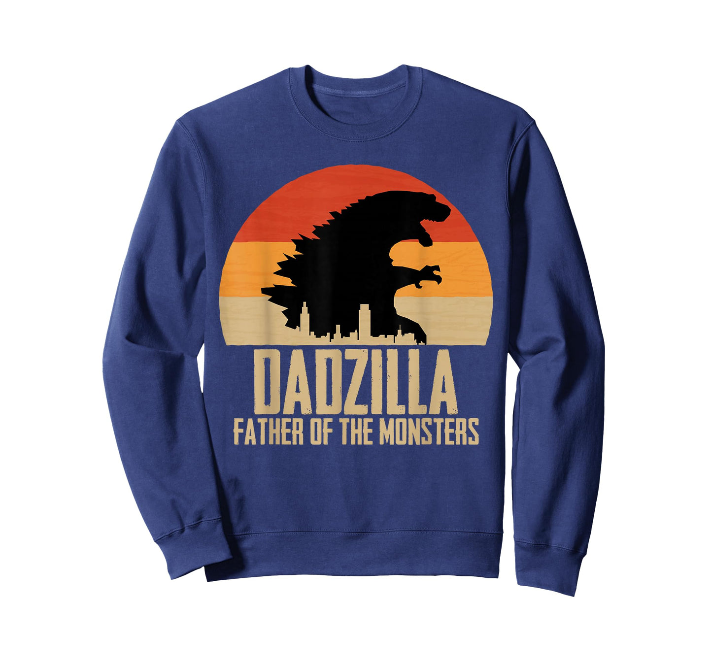 Dinosaur Dad Monsters Father's Day Dadzilla Dino Sunset T-Shirt