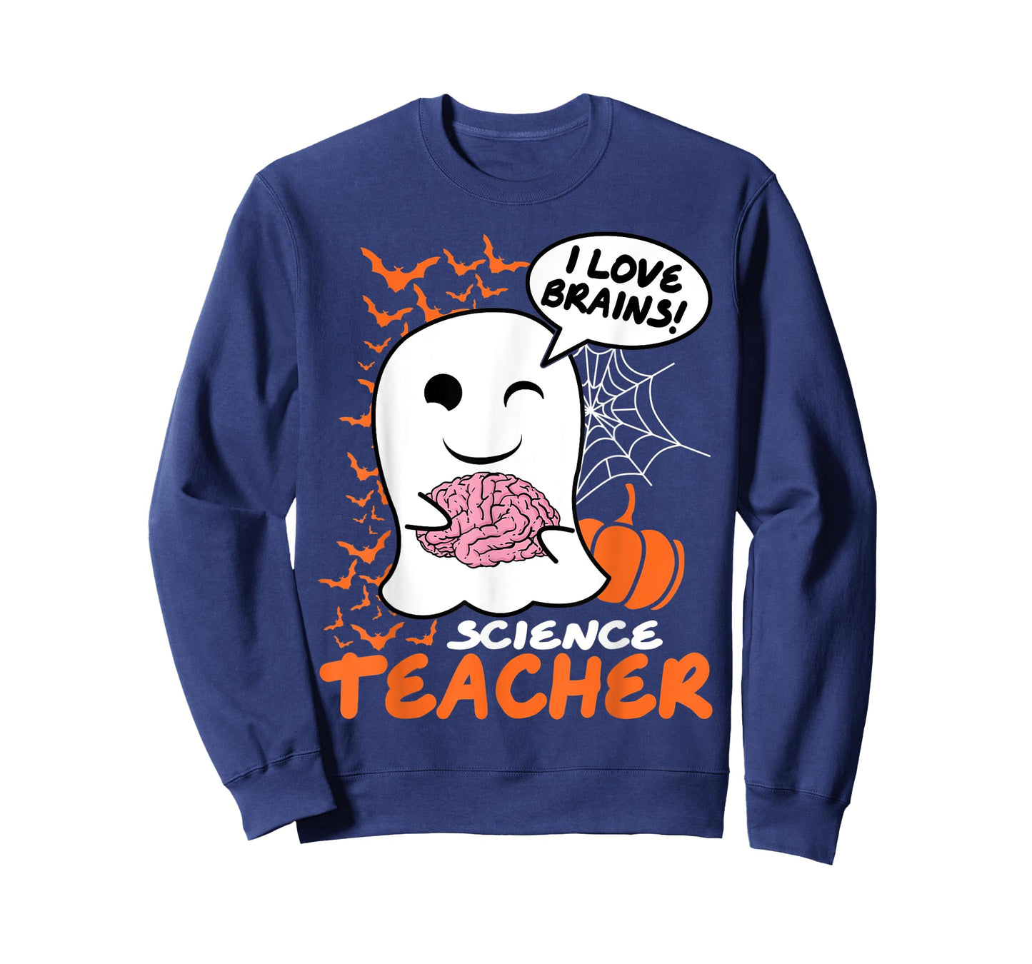 Science Teacher Cute Ghost Halloween Teacher Men Women T-Shirt