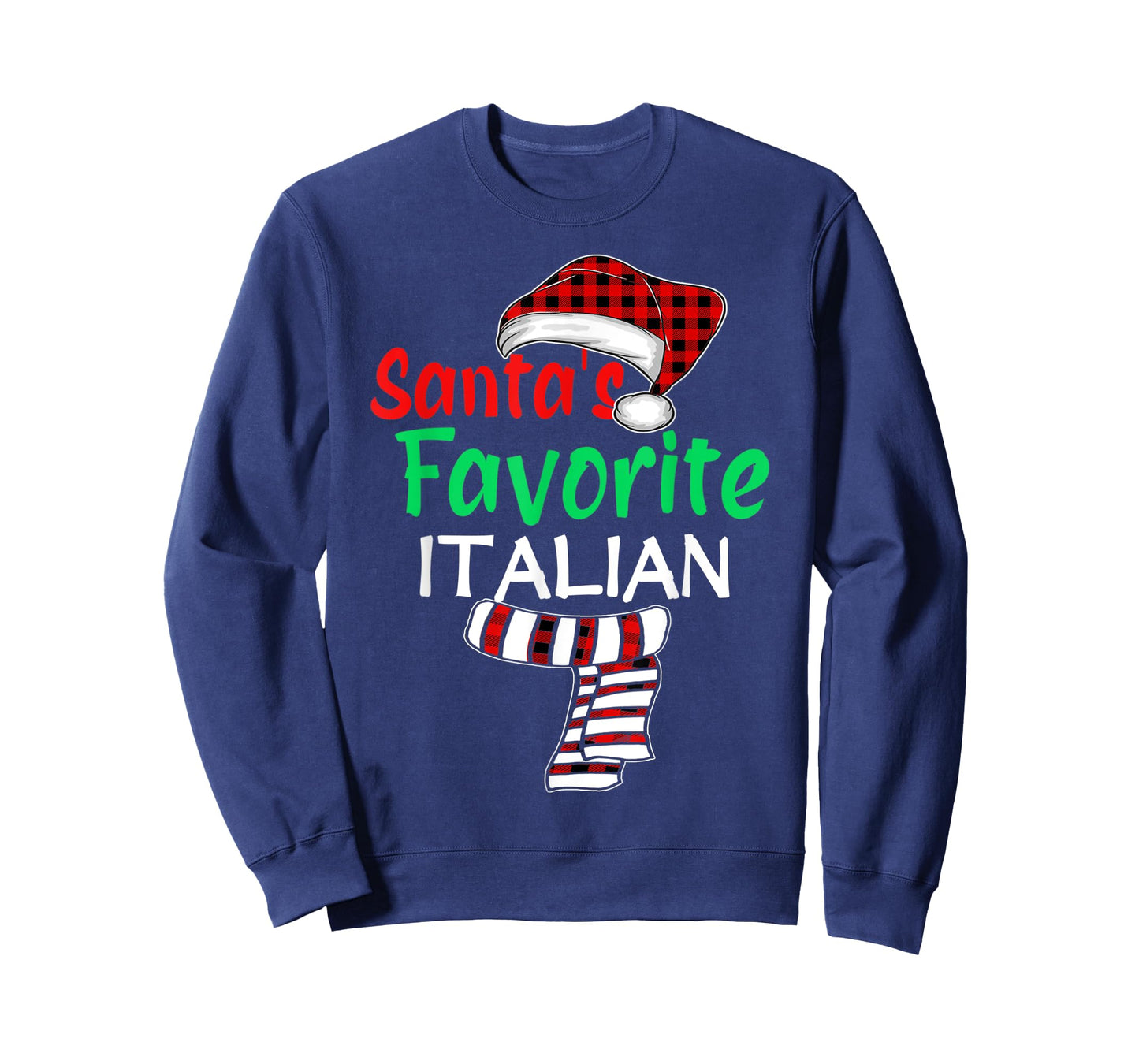 Christmas Pajama Santa Claus Shirt, Santa's Favorite Italian T-Shirt