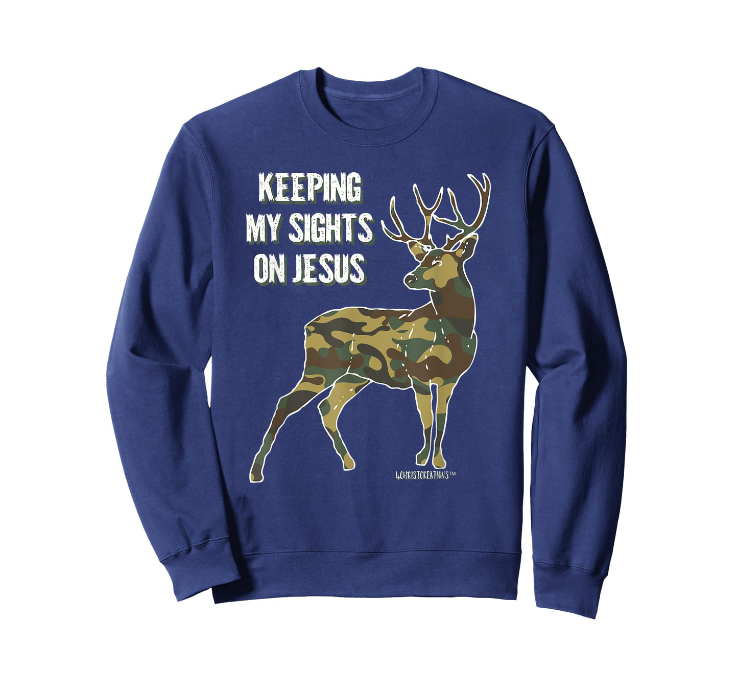 Keeping My Sights on Jesus Christian Camouflage Deer Hunter T-Shirt