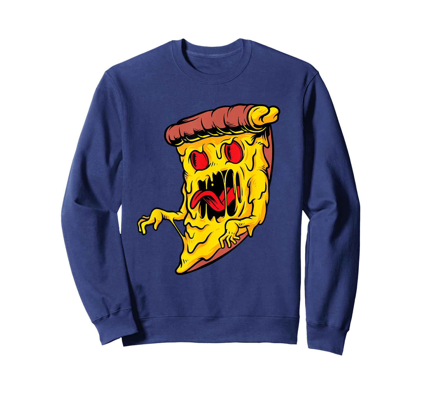 Halloween Scary Monster Food Lover Gift Funny Pizza T-Shirt