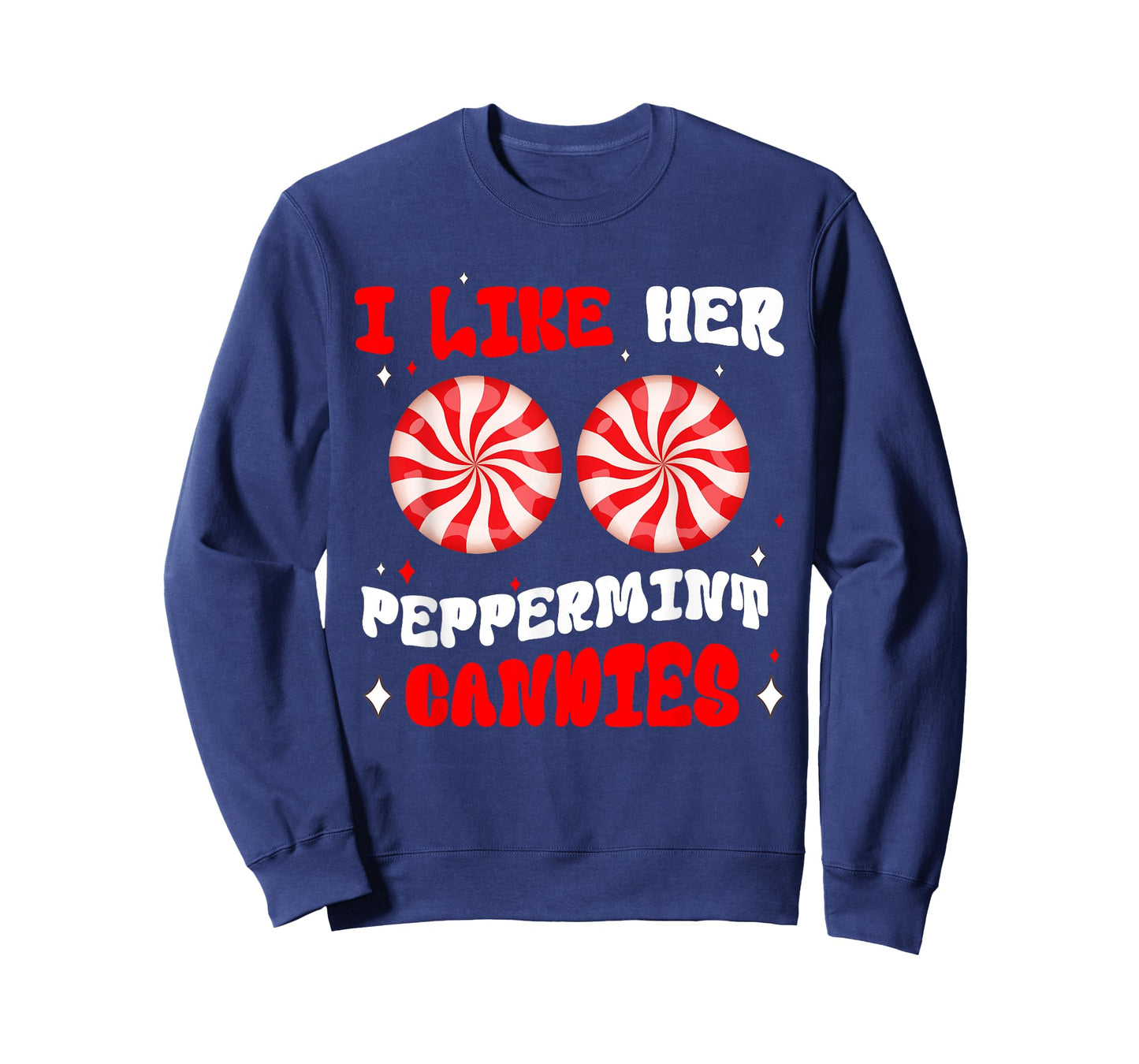 Couples Matching Christmas I Like Her Peppermint Candies T-Shirt