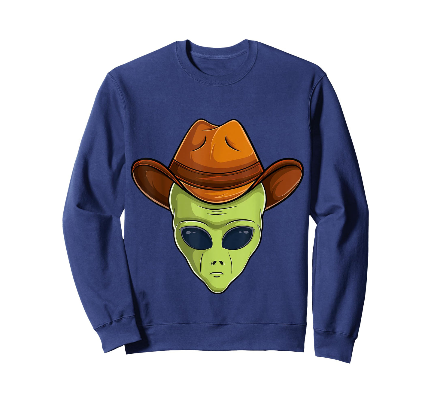 alien face cowboy hat costume Halloween kids UFO cosplay men T-Shirt