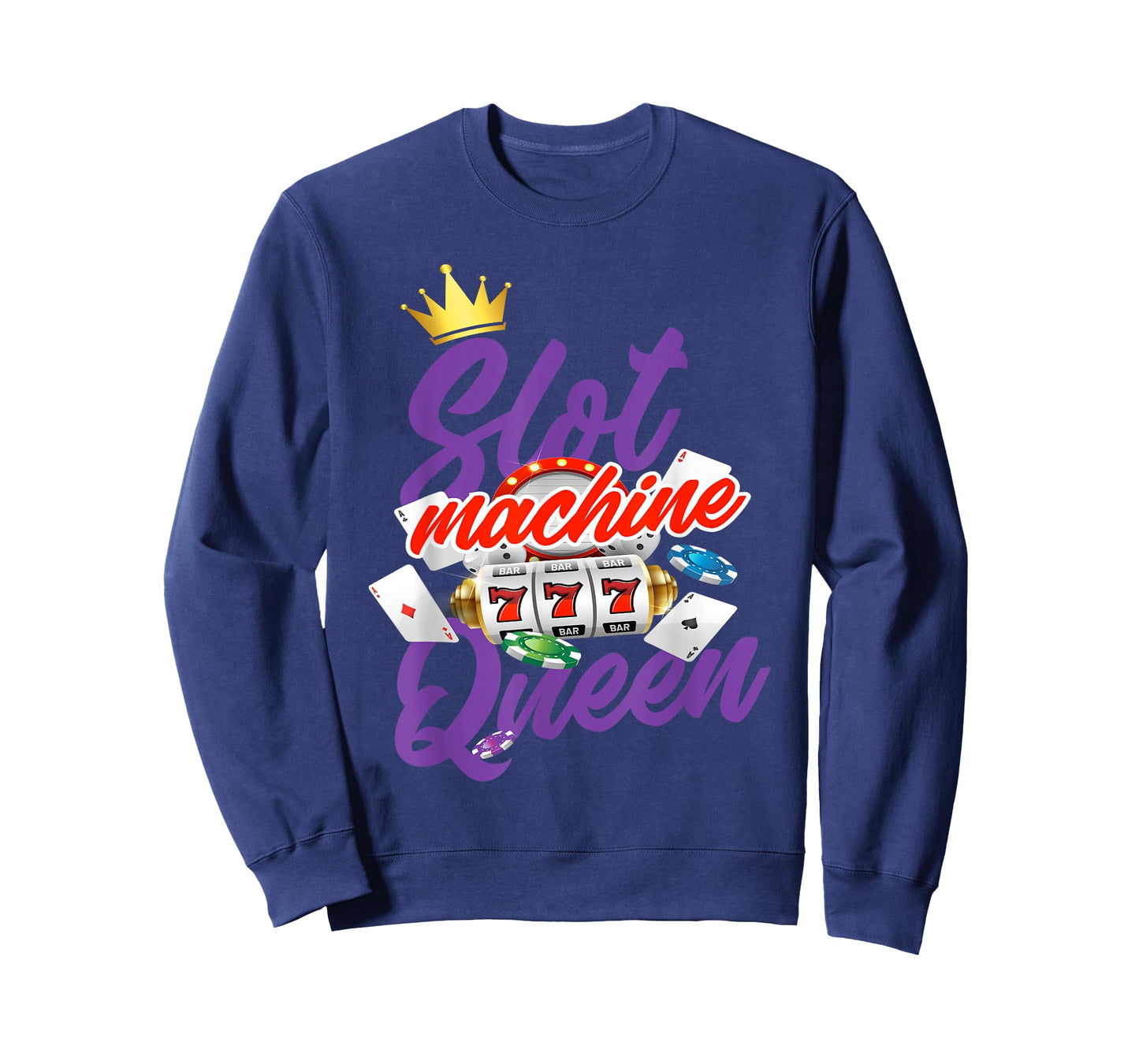 Slot Machine Queen Slots Casino Gambling T-Shirt