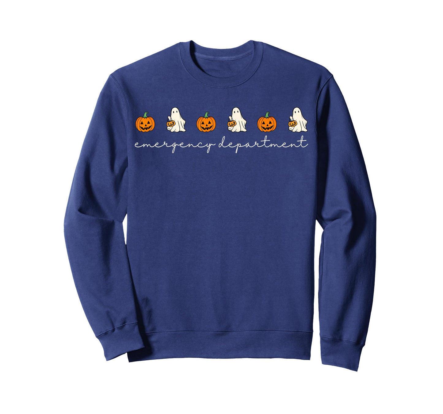 Emergency Department Ghost Pumpkin Halloween Medical Doctor T-Shirt