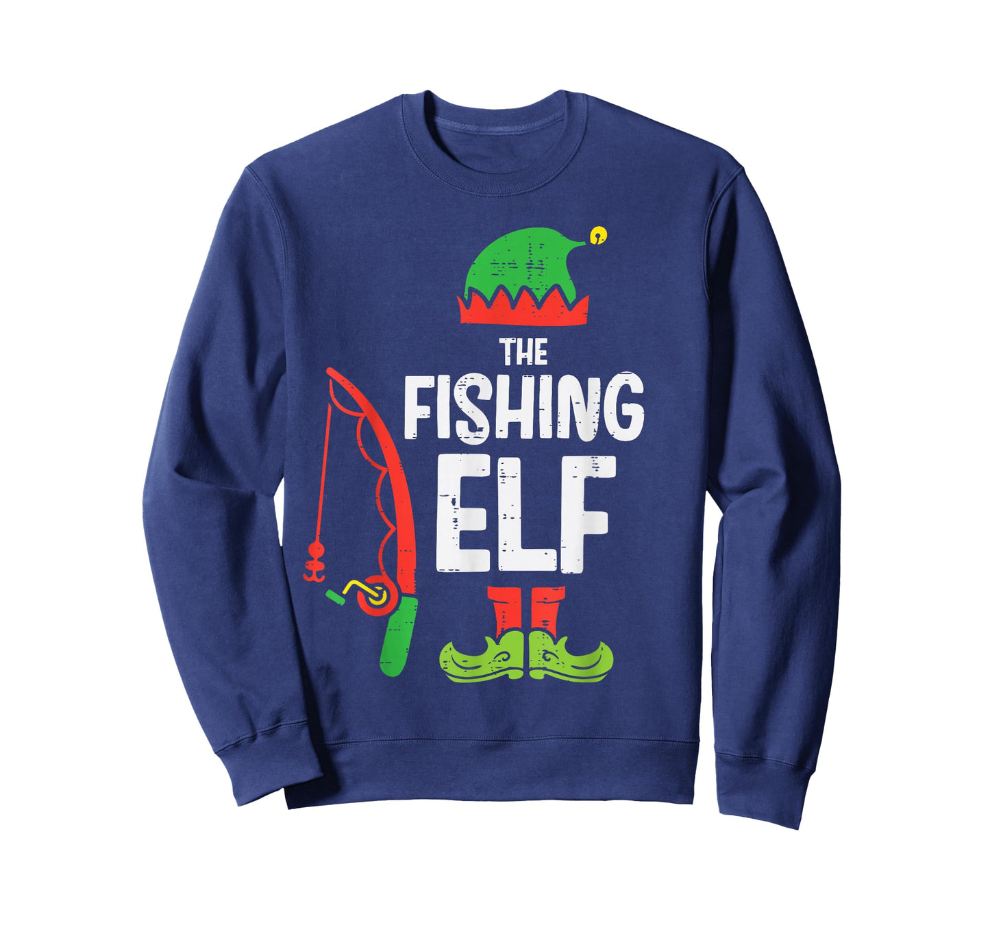 Christmas Fishing Elf Xmas Family Matching Men Boys Kids T-Shirt