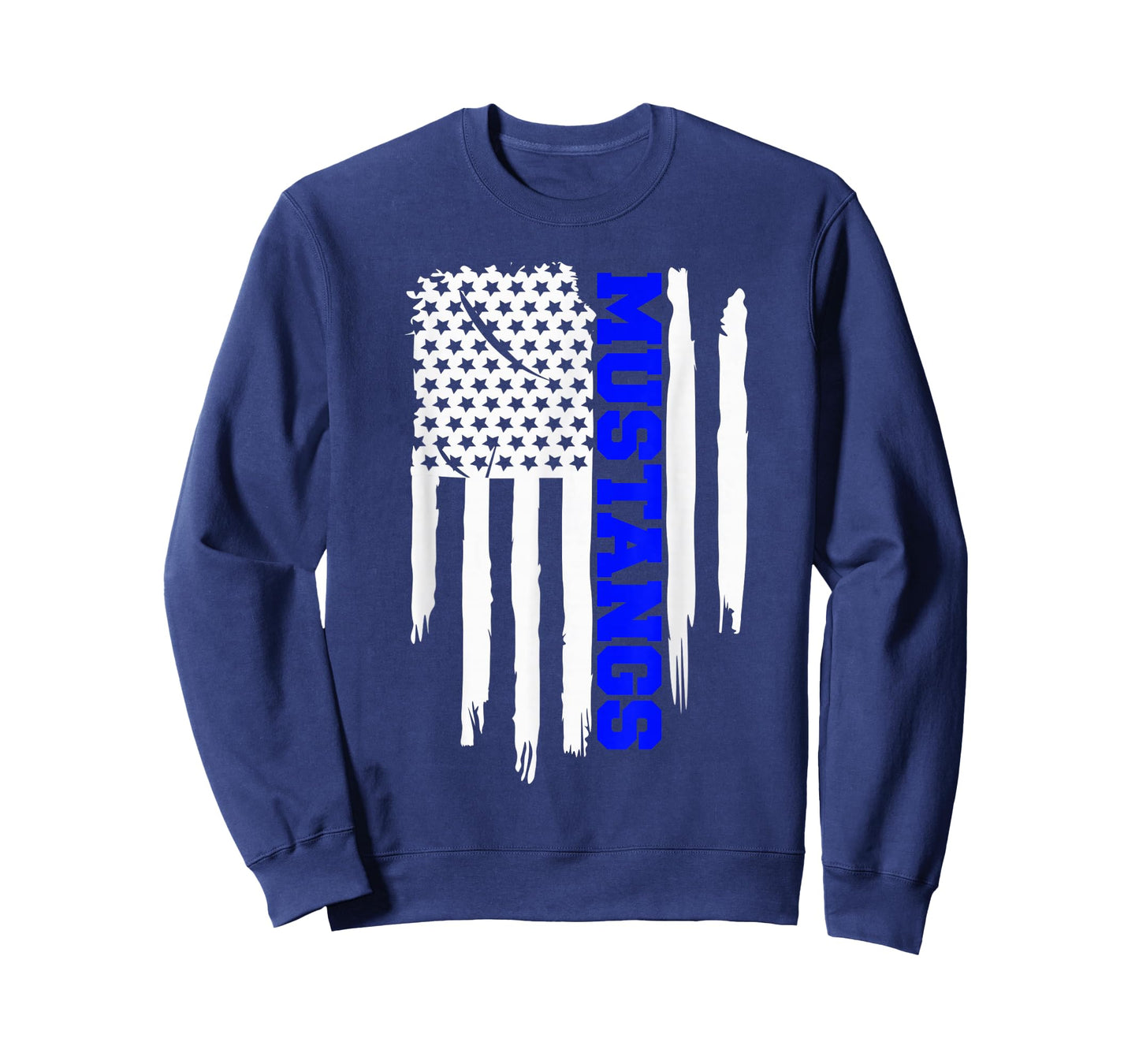 Friendswood Mustangs American Flag T-Shirt