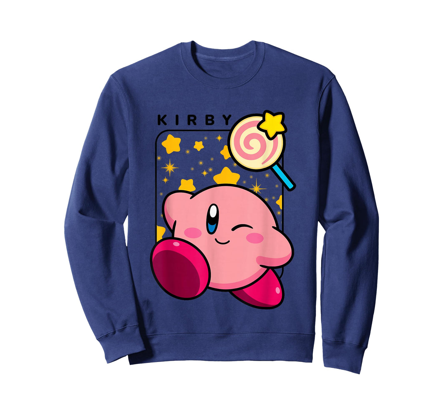 Kirby Lollipop & Stars Big Cute Nintendo Portrait T-Shirt