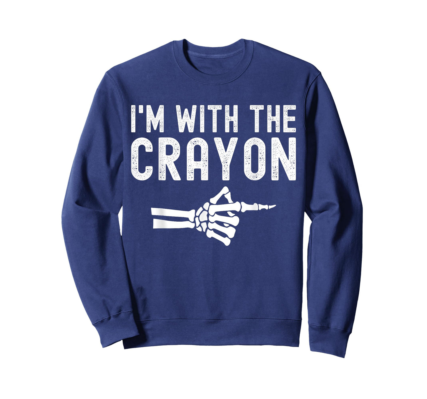 I'm With The Crayon Funny Skeleton Halloween Couples T-Shirt